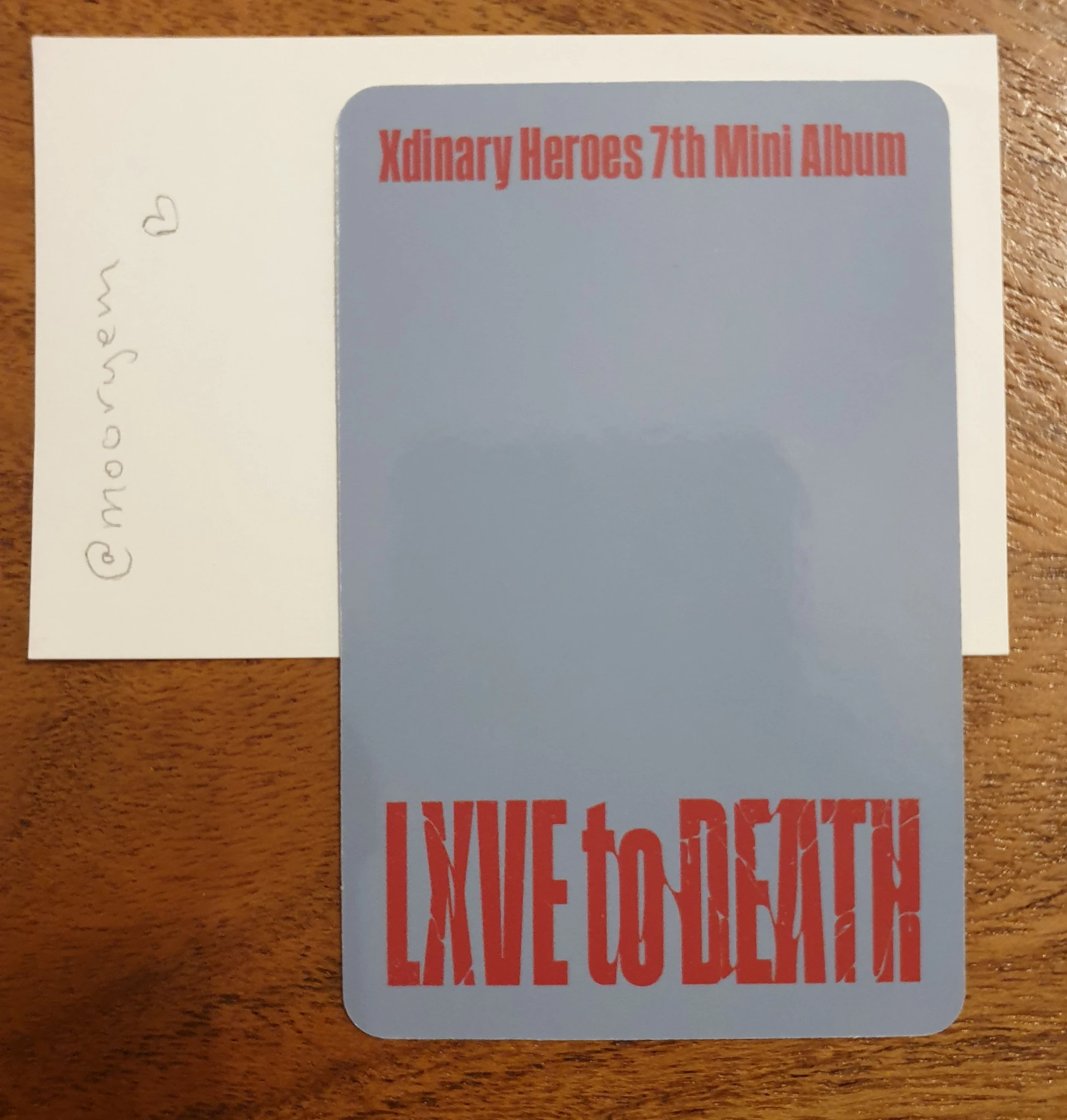 Xdinary Heroes Xdinary Heroes - Jooyeon & O.de - LXVE TO DEATH Album album photocard the end version listing photo 2