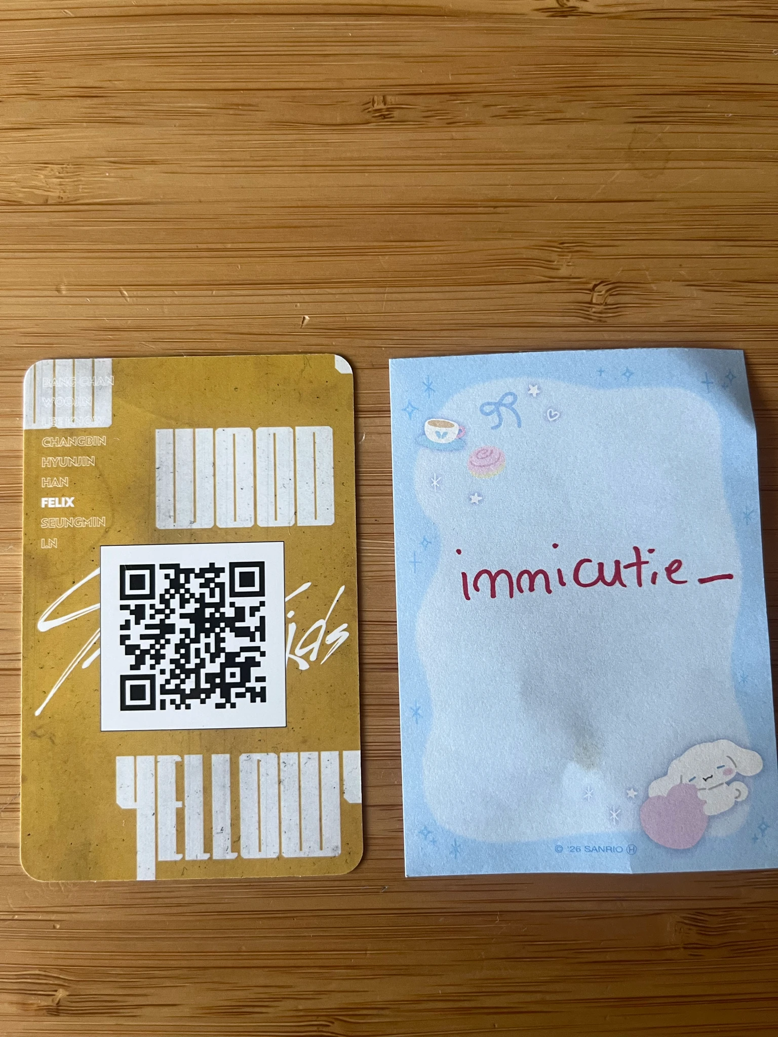 Stray Kids Felix Stray Kids - Felix - Clé 2: Yellow Wood Album album photocard yellow border ver. listing photo 2