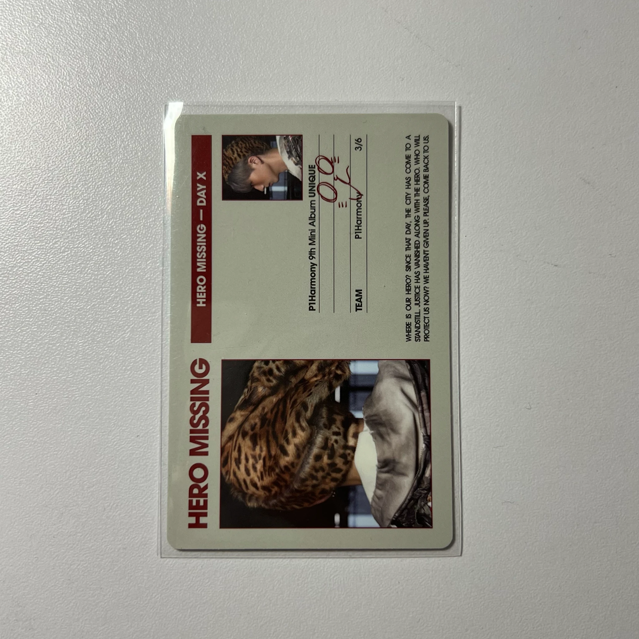 P1Harmony Jiung P1Harmony - Jiung - UNIQUE Album id card A version double-sided listing photo 2