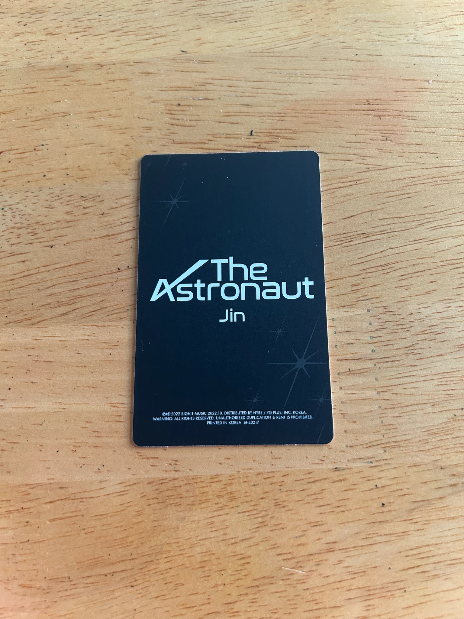 BTS Jin BTS - Jin - The Astronaut Album solo album weverse usa listing photo 2