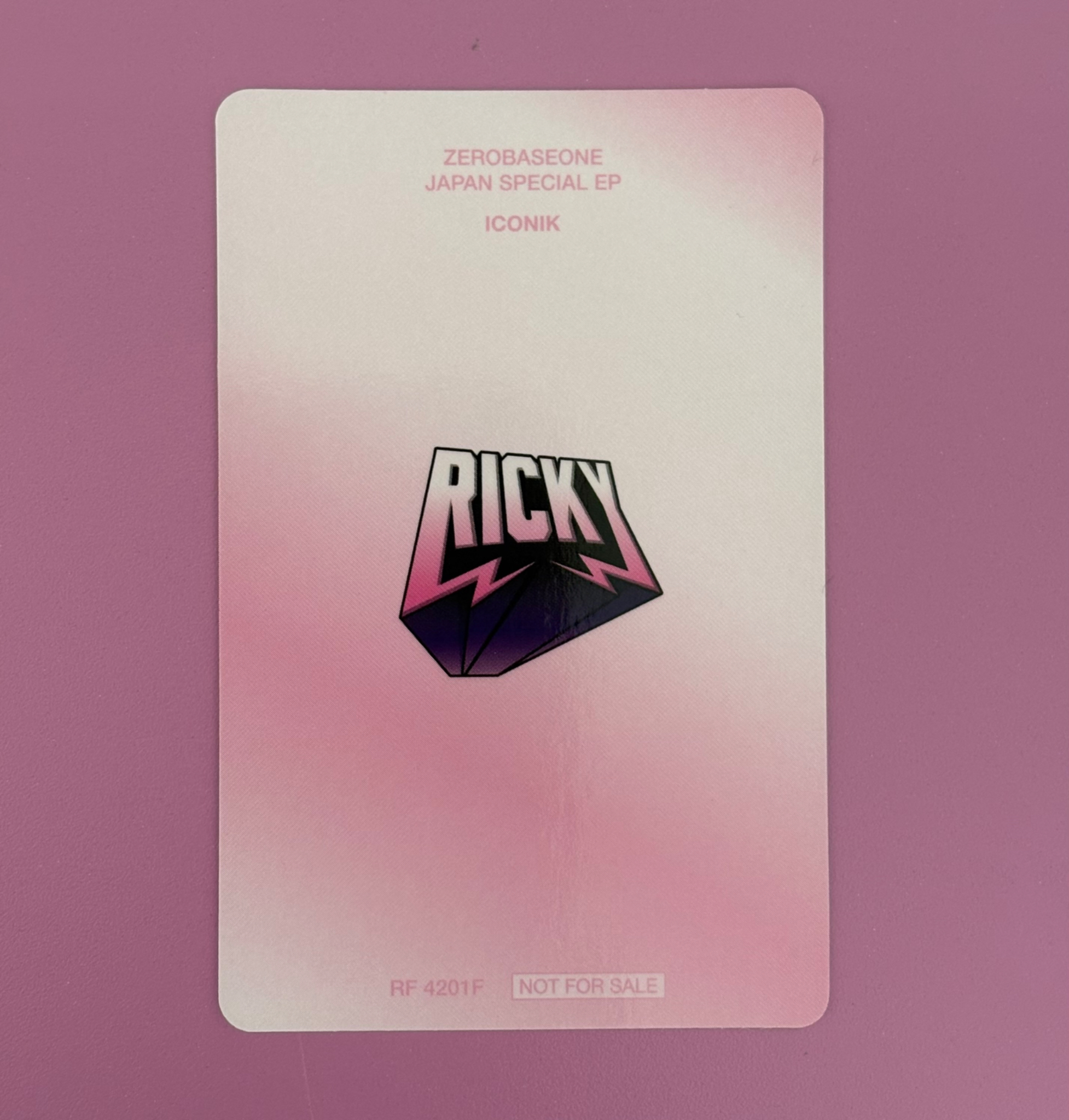 ZEROBASEONE Ricky ZEROBASEONE - Ricky - ICONIK Album album photocard japanese album solo jacket version C version listing photo 2