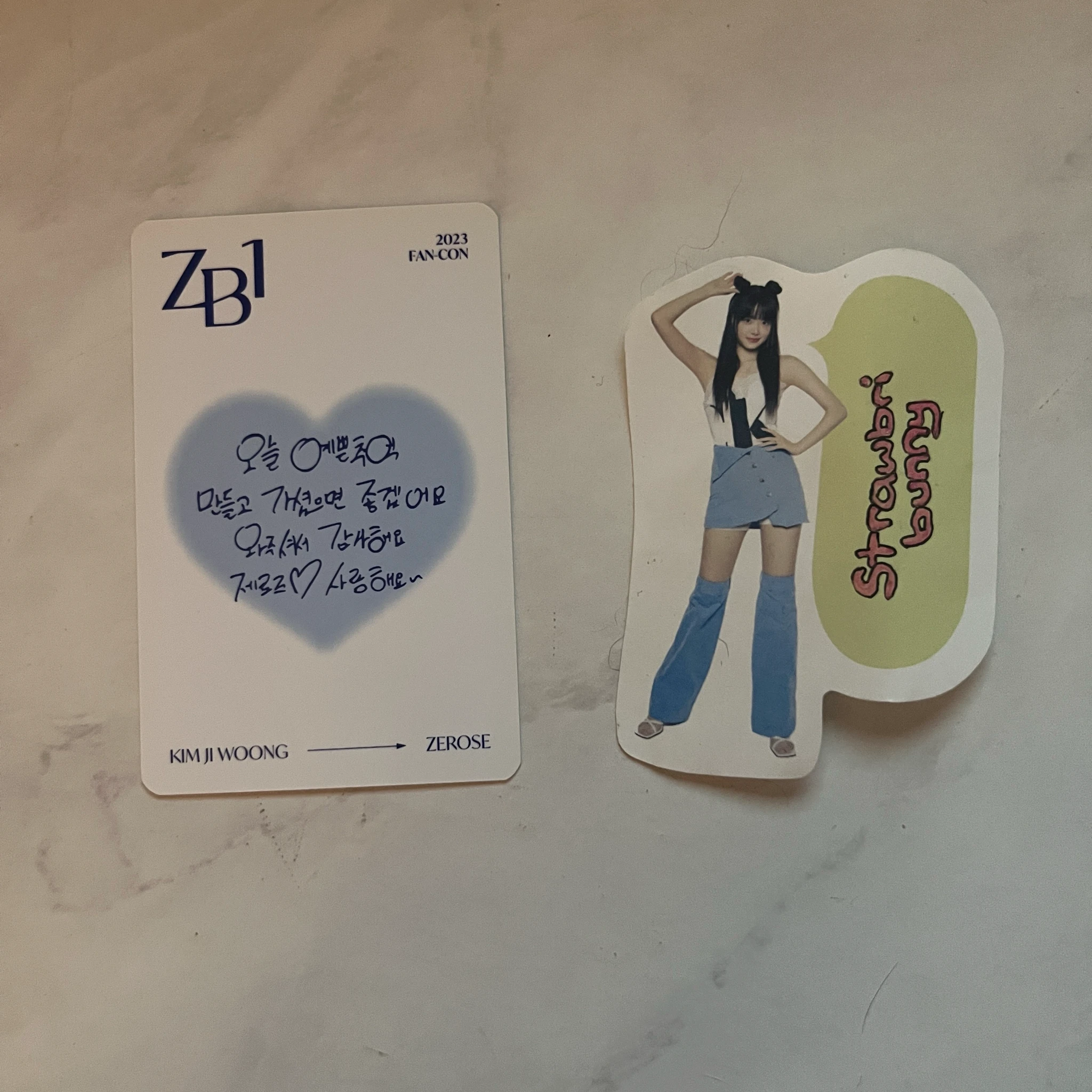 ZEROBASEONE Jiwoong ZEROBASEONE - Jiwoong - 2023 FAN-CON Event trading card A version listing photo 2