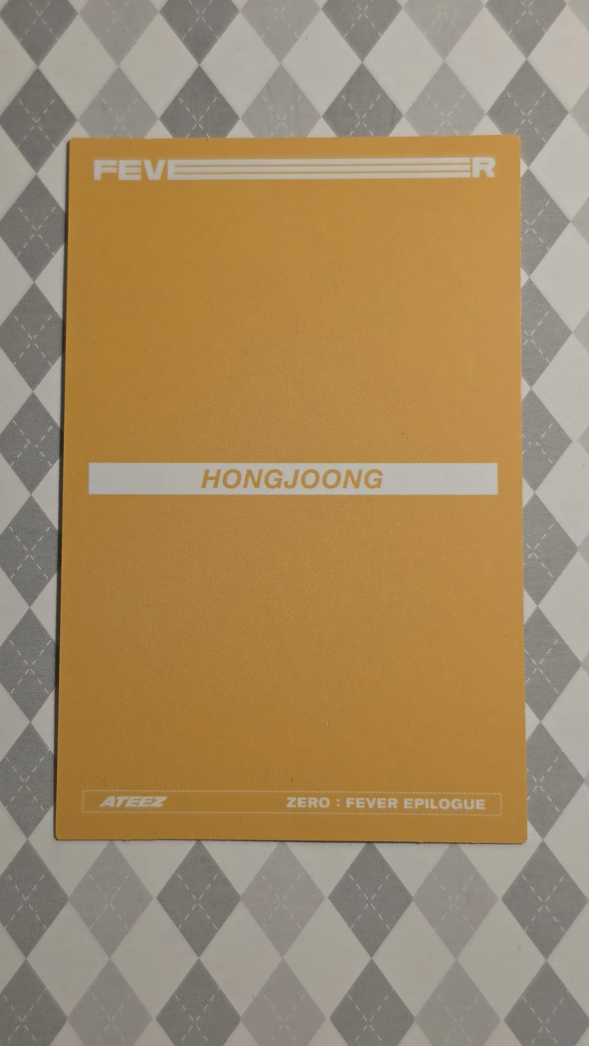 ATEEZ Hongjoong ATEEZ - Hongjoong - ZERO : FEVER EPILOGUE Album album photocard Z version limited version listing photo 2
