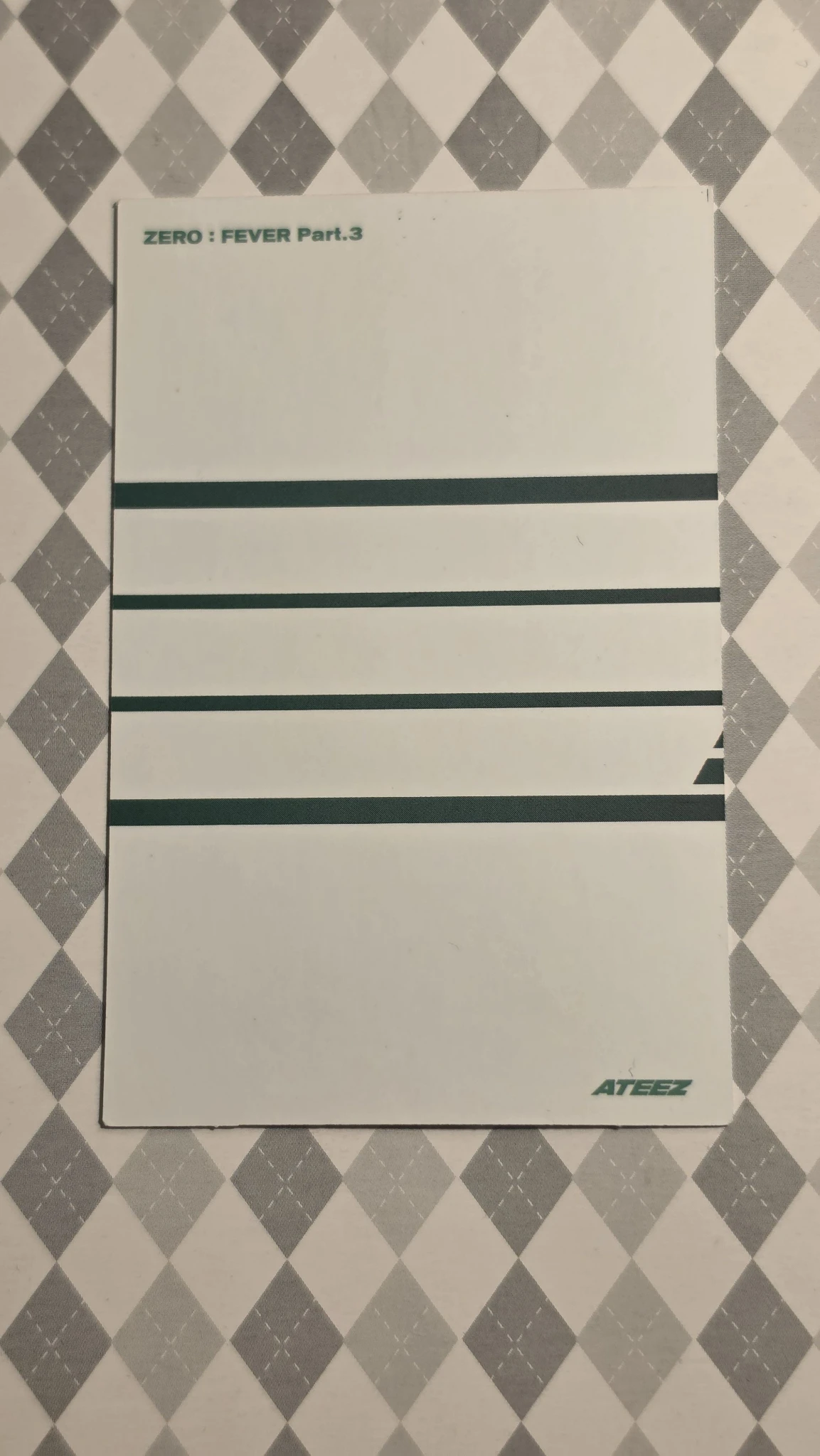 ATEEZ Wooyoung ATEEZ - Wooyoung - ZERO : FEVER Part.3 Album album photocard A version limited version listing photo 2