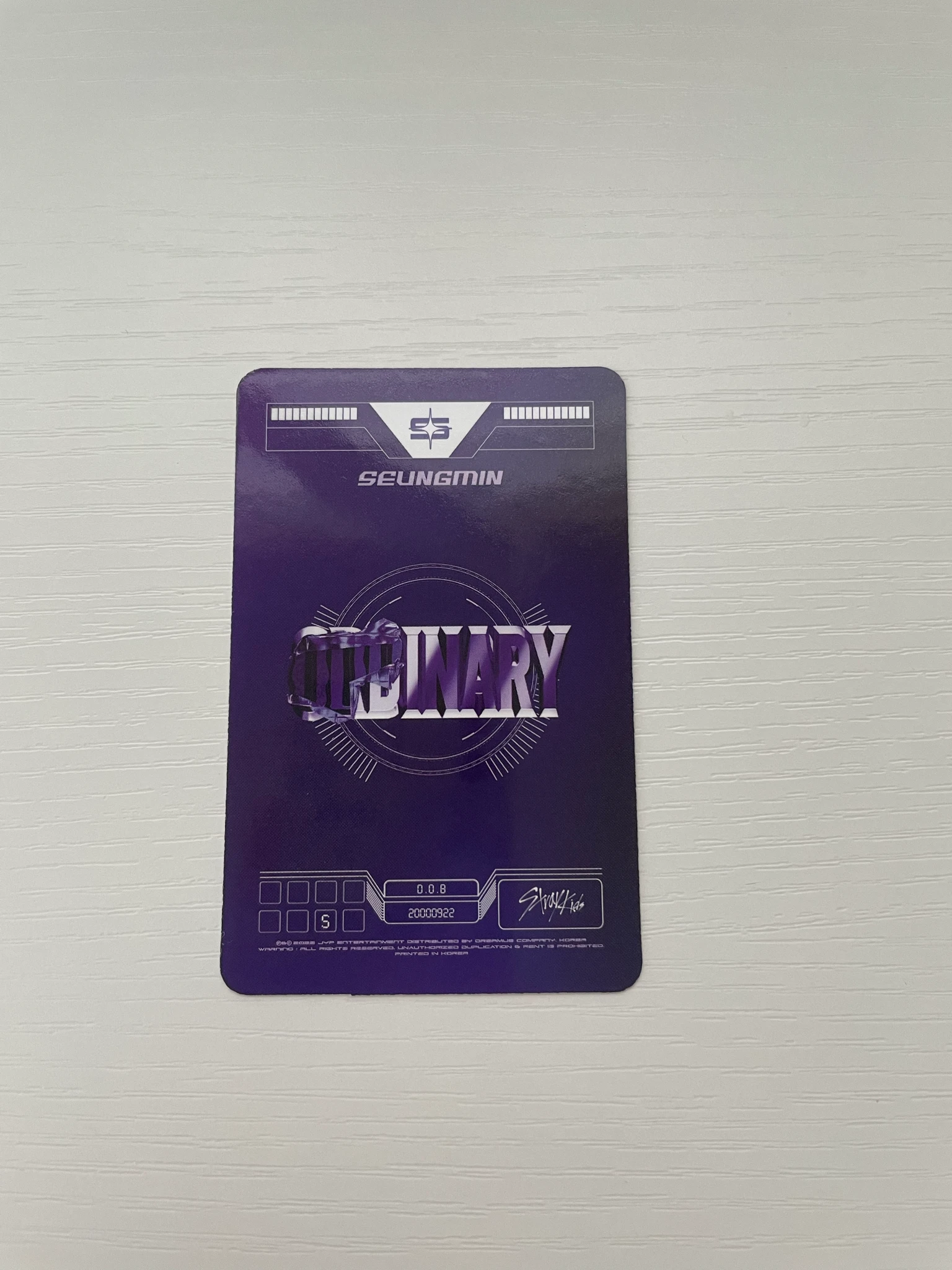 Stray Kids Seungmin Stray Kids - Seungmin - Oddinary Album album photocard jewel case ver. listing photo 2