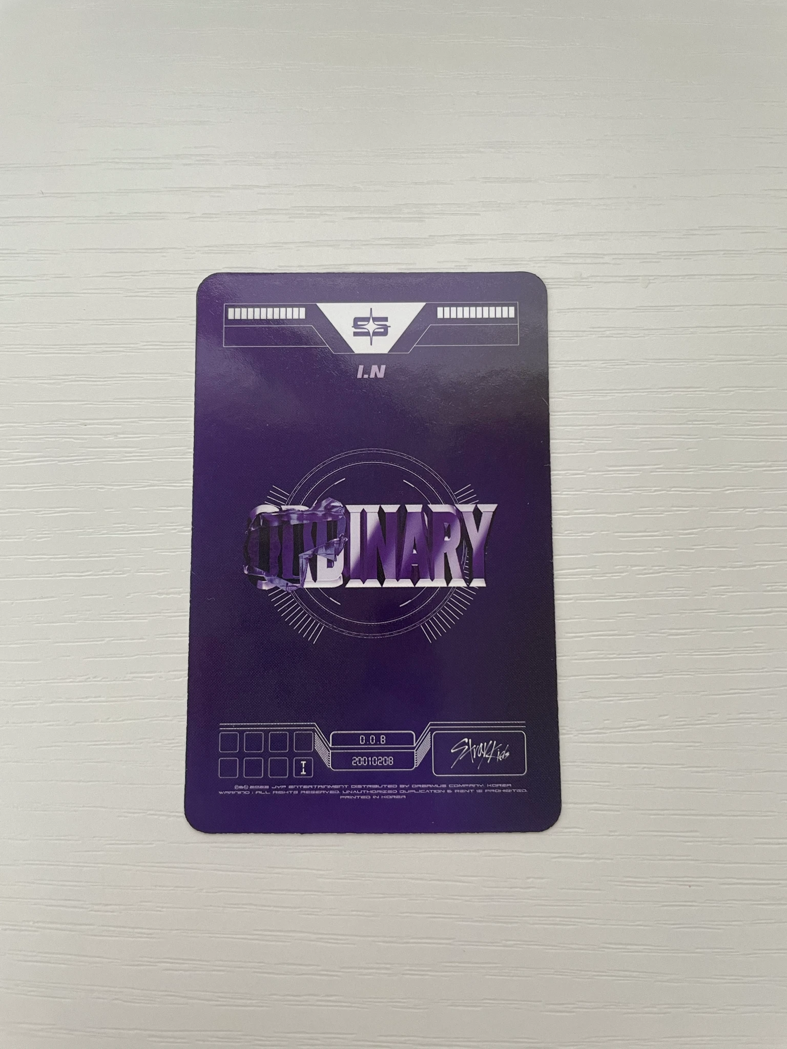 Stray Kids I.N Stray Kids - I.N - Oddinary Album album photocard jewel case version bad image - replace listing photo 2