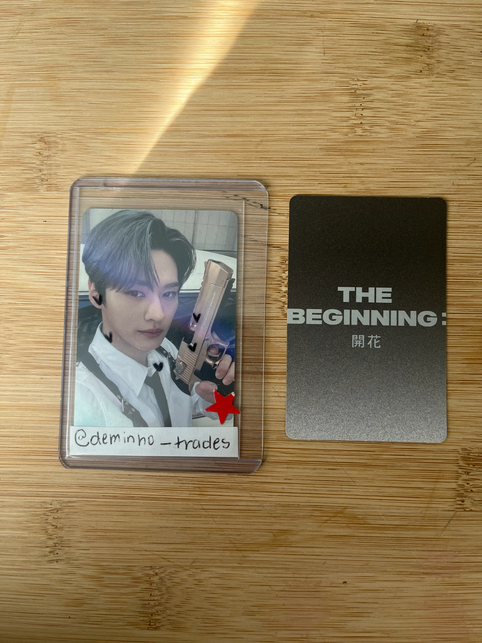 ATBO Won Bin ATBO - Won Bin - The Beginning : 開花 Album album photocard first press only monochrome version listing photo 2