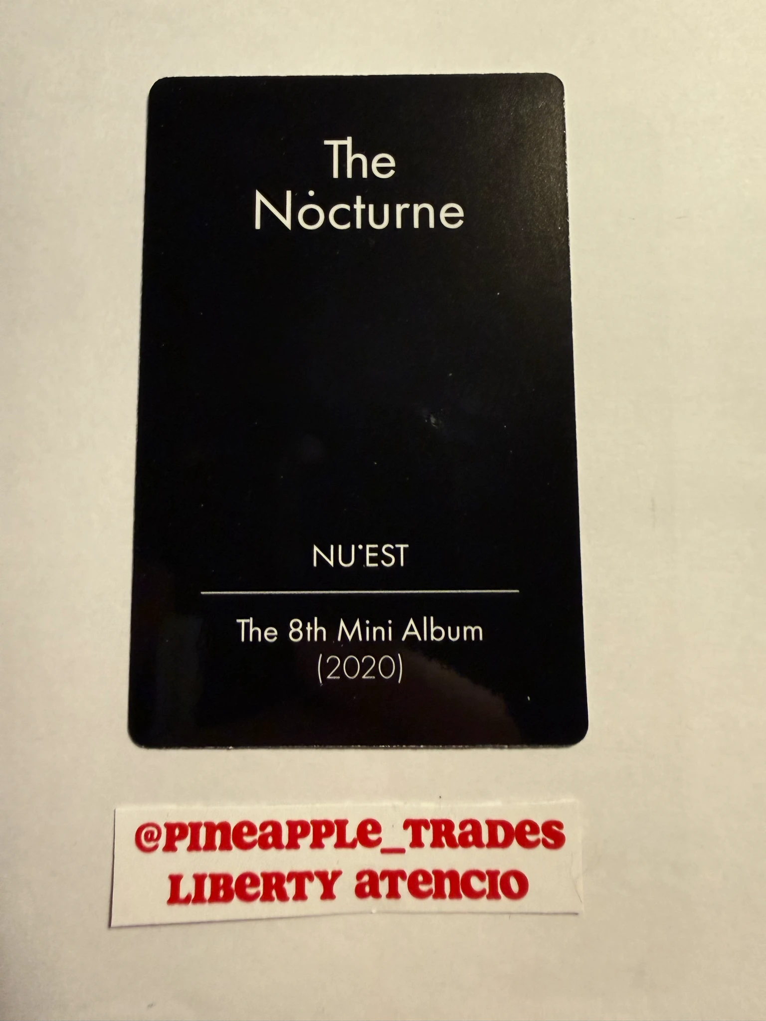 NU'EST NU’EST - Baekho & Ren - The Nocturne Album album photocard listing photo 2