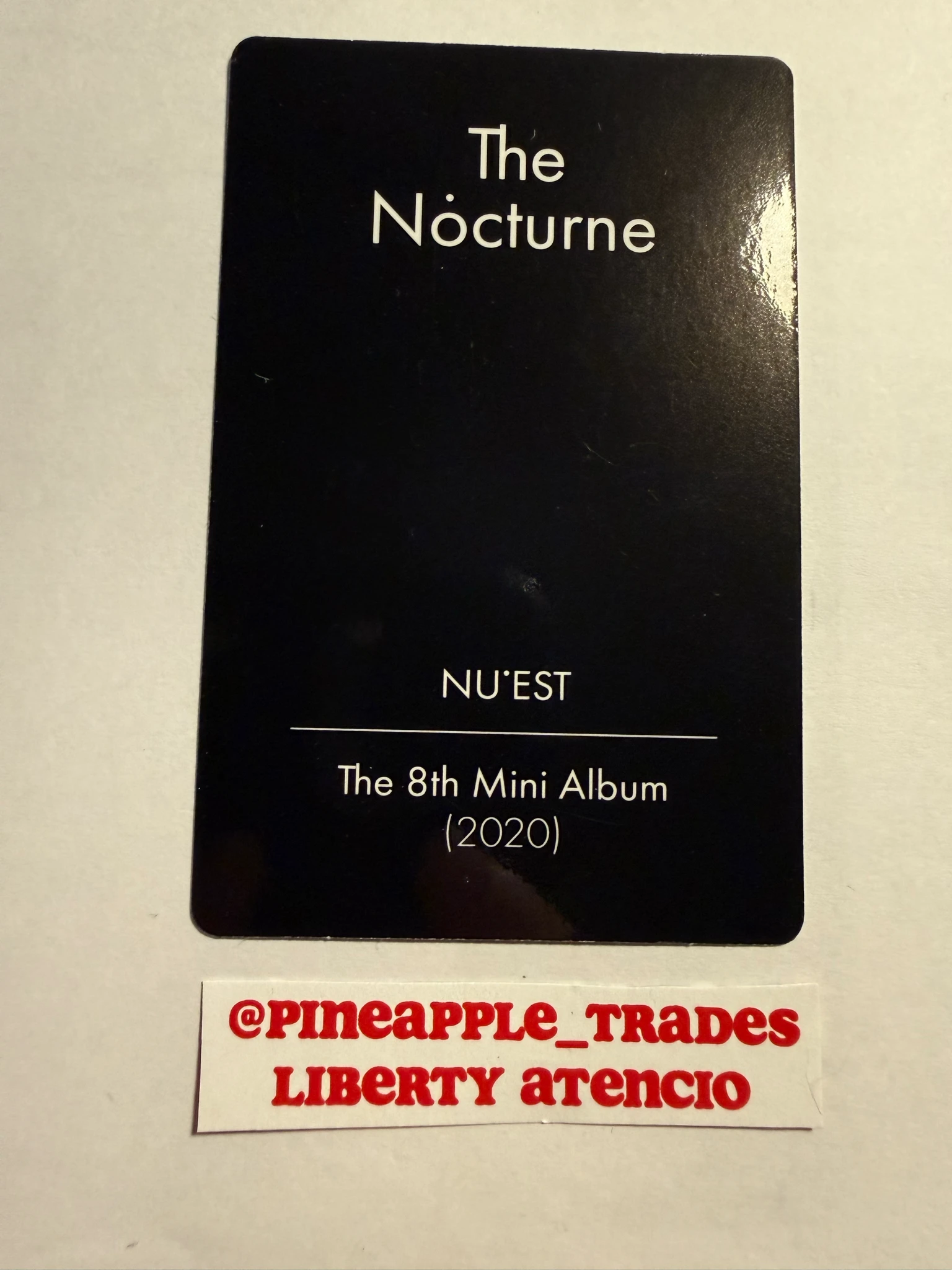 NU'EST NU’EST - Ren & Minhyun - The Nocturne Album album photocard listing photo 2