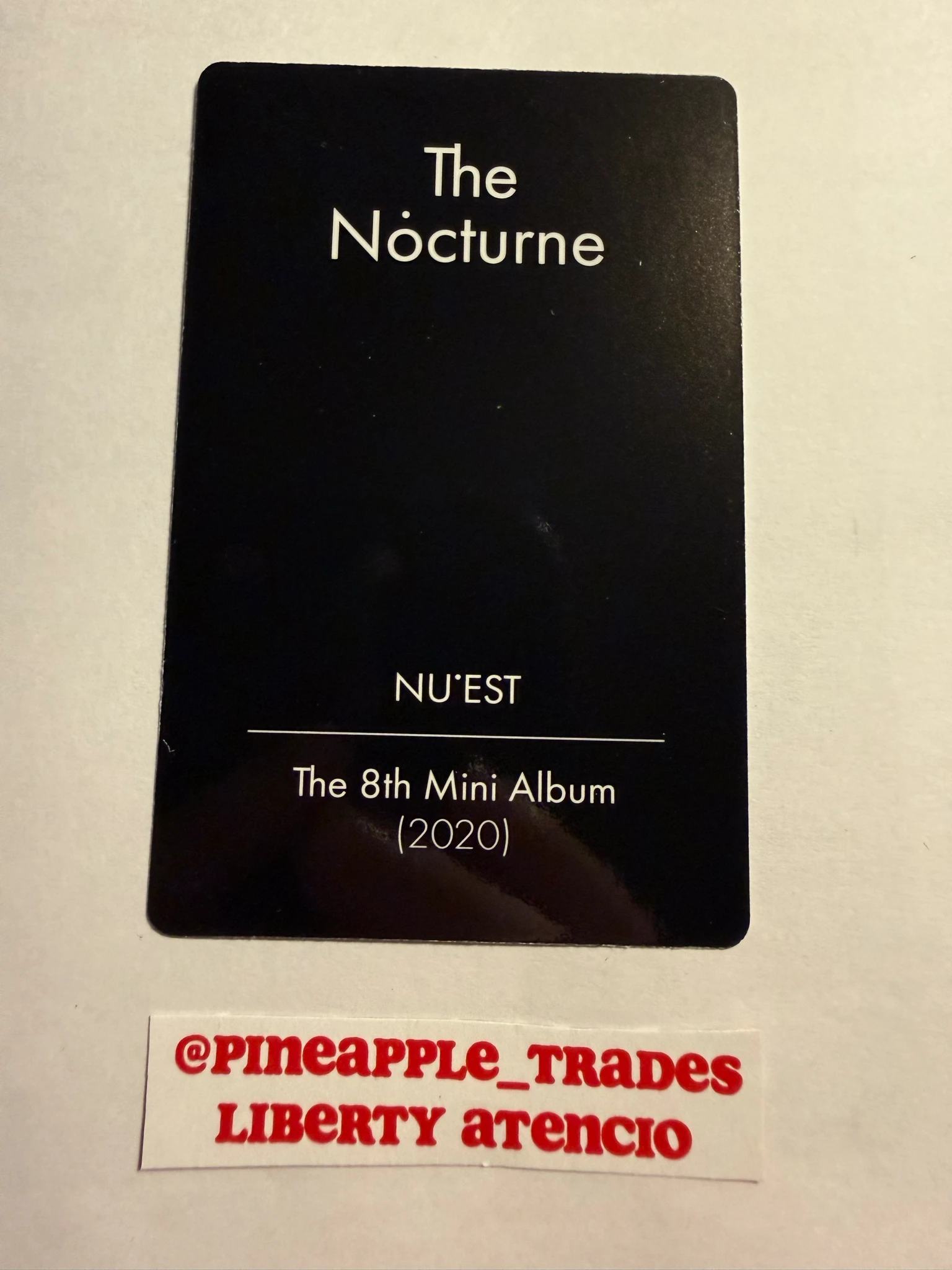 NU'EST NU’EST - Ren & Minhyun - The Nocturne Album album photocard listing photo 2