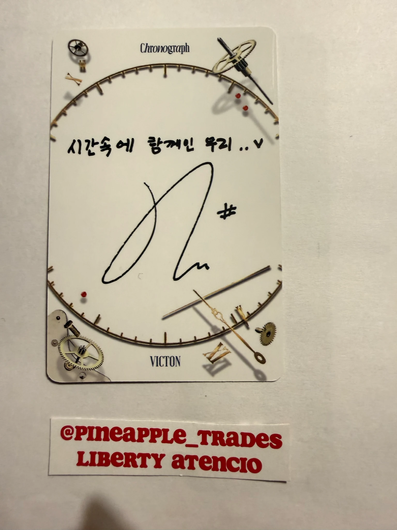 VICTON Chan  VICTON - Chan  - Chronograph  Album album photocard listing photo 2