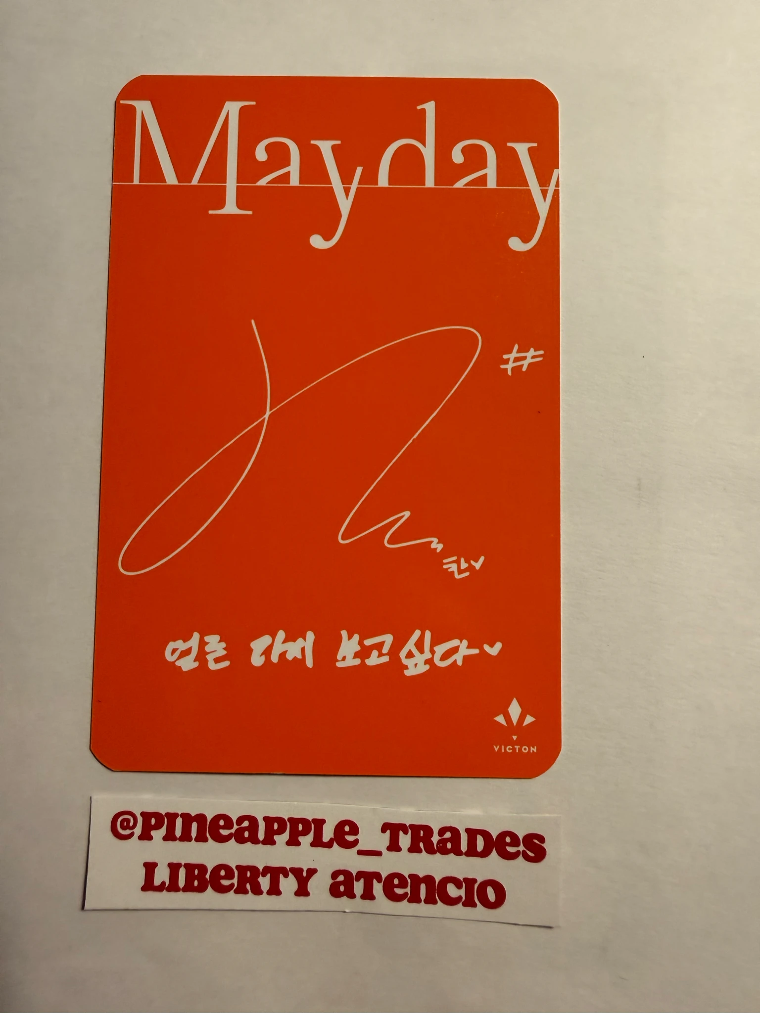 VICTON Chan  VICTON - Chan  - Mayday Album album photocard venez version listing photo 2