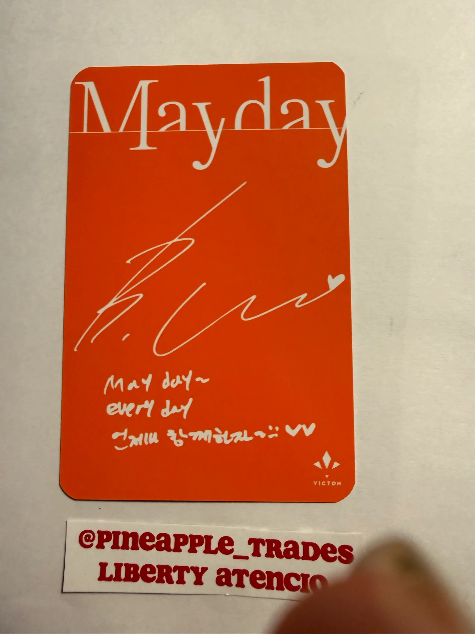 VICTON Byungchan  VICTON - Byungchan  - Mayday Album venez version album photocard listing photo 2