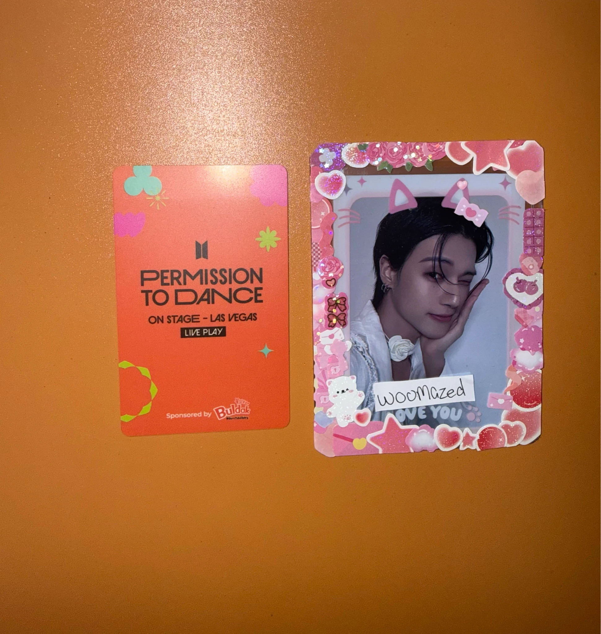 BTS Jin BTS - Jin - Permission To Dance On Stage Tour Event lucky draw las vegas live play pvc card listing photo 2