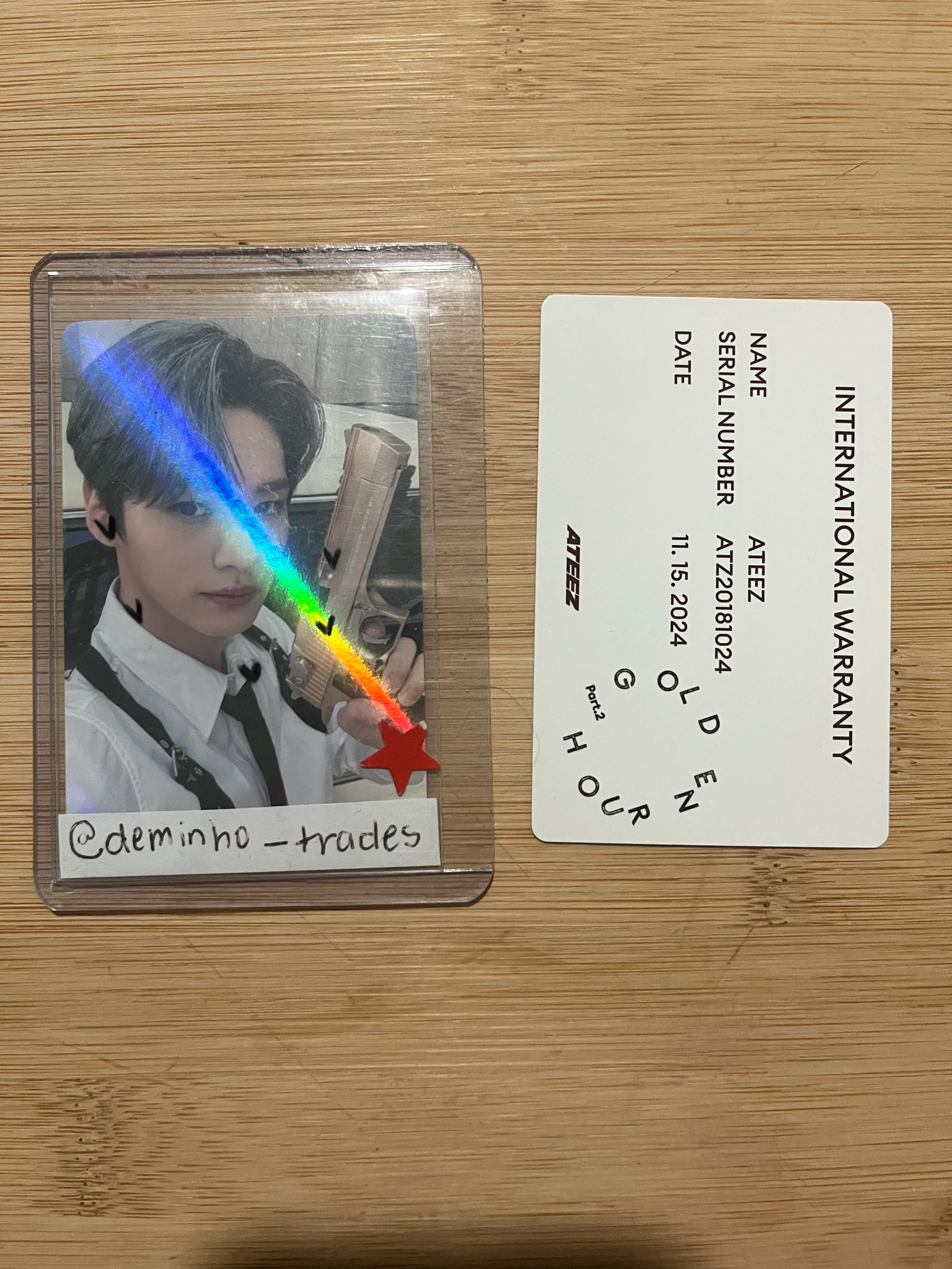ATEEZ Hongjoong ATEEZ - Hongjoong - Golden Hour : Part 2 Album album photocard Diary Ver. listing photo 2