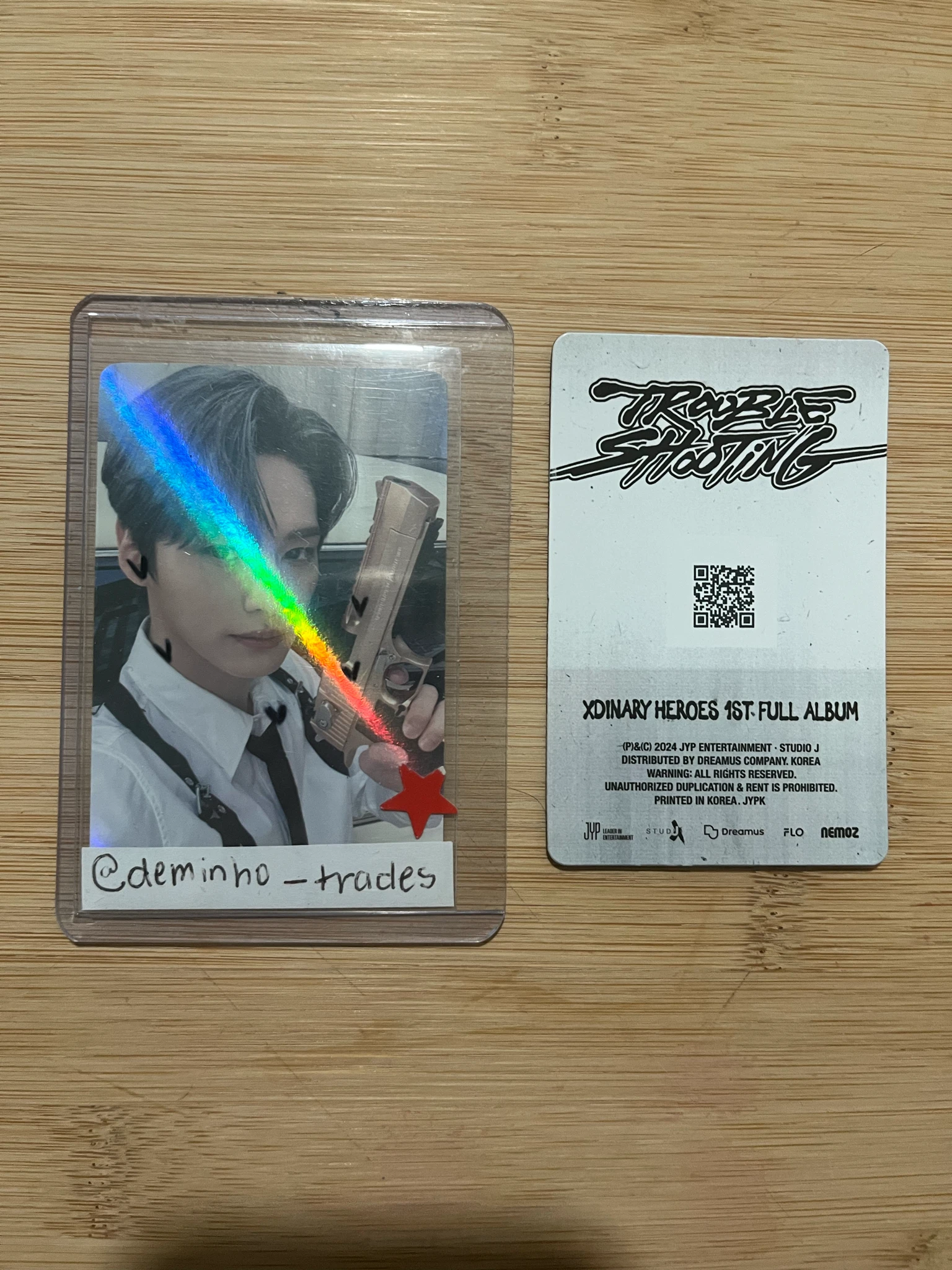 Xdinary Heroes Gunil Xdinary Heroes - Trouleshooting Album album photocard lenticular qr card platform version nemo version listing photo 2