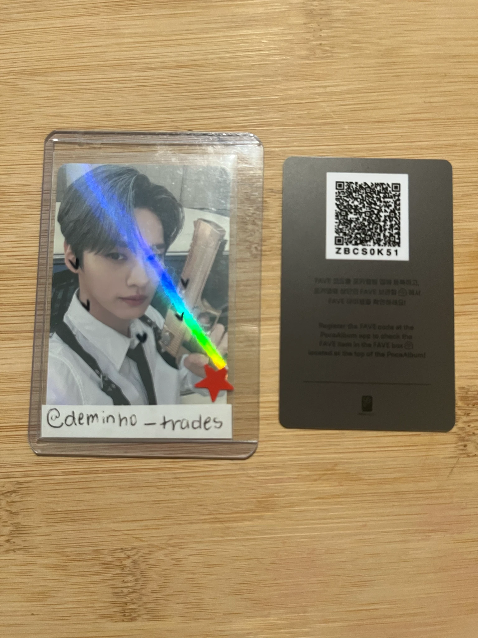 ATEEZ Hongjoong ATEEZ - Hongjoong - SPIN OFF : FROM THE WITNESS Album album photocard Z version fave card listing photo 2