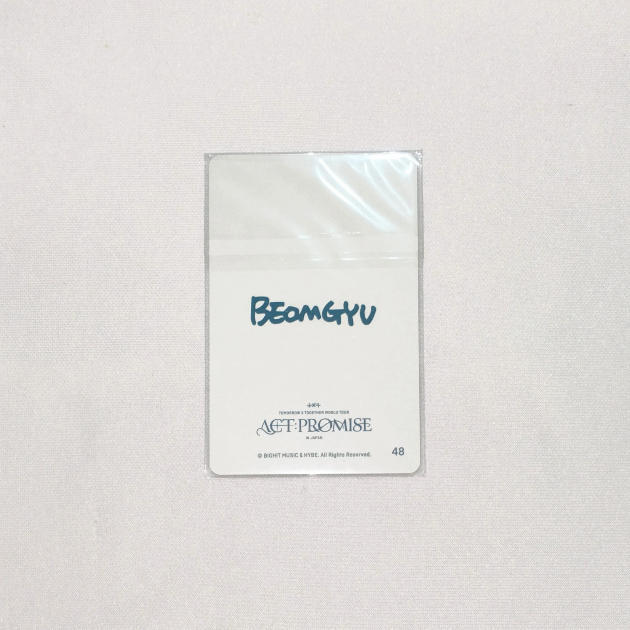 TOMORROW X TOGETHER Beomgyu TOMORROW X TOGETHER - Beomgyu - ACT:PROMISE Event japan exclusive mini photocard listing photo 2