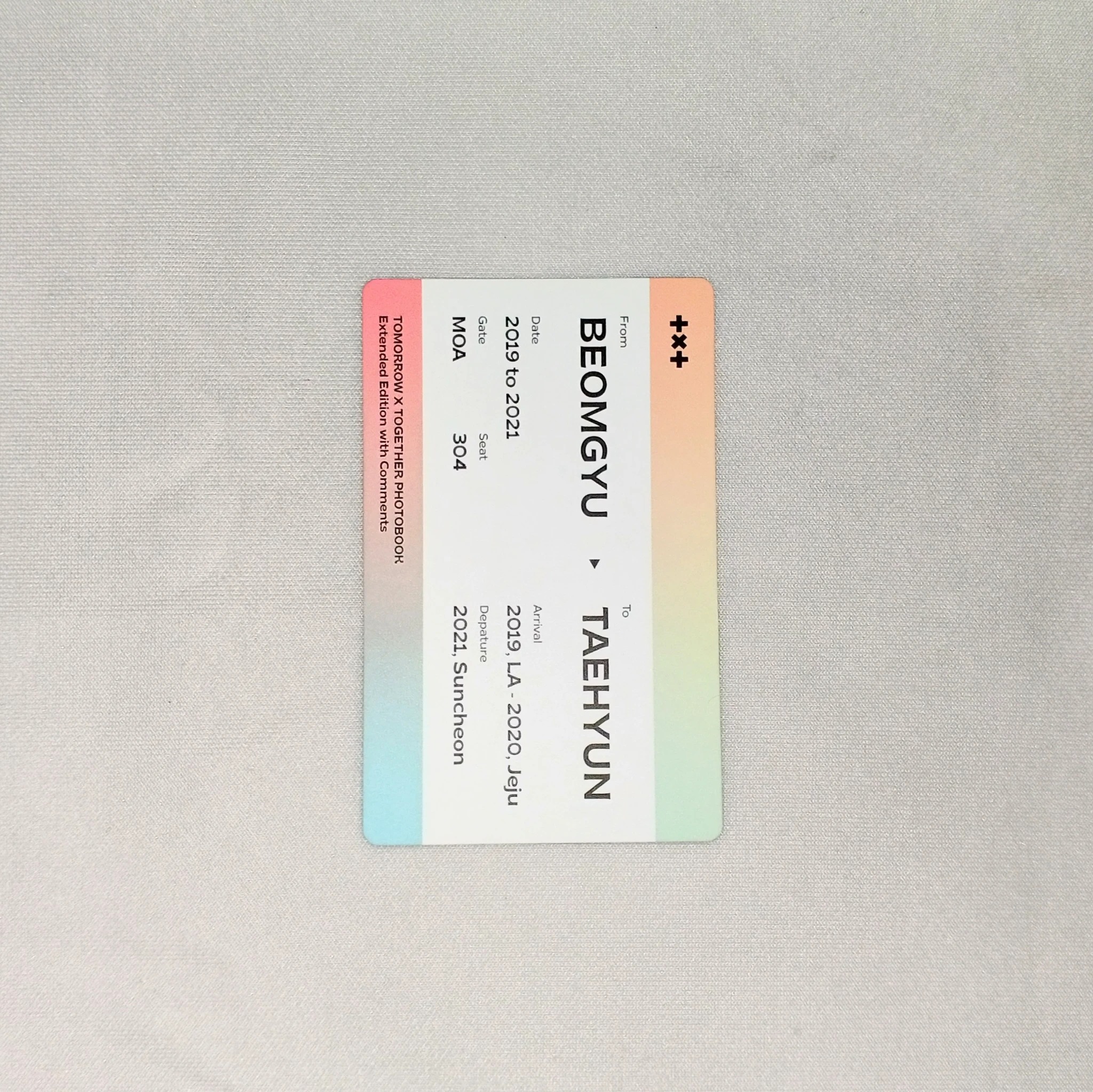 TOMORROW X TOGETHER TOMORROW X TOGETHER - Taehyun & Beomgyu - THE 3RD PHOTOBOOK 'H:OUR' and Extended Edition Other merch photocard unit listing photo 2