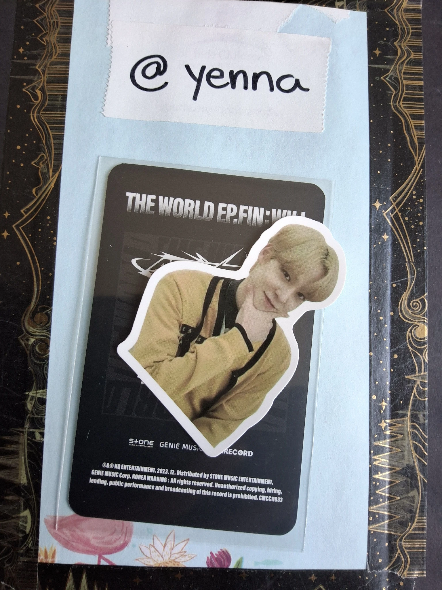 ATEEZ Jongho ATEEZ - Jongho - THE WORLD EP.FIN: WILL Album platform version qr card listing photo 2