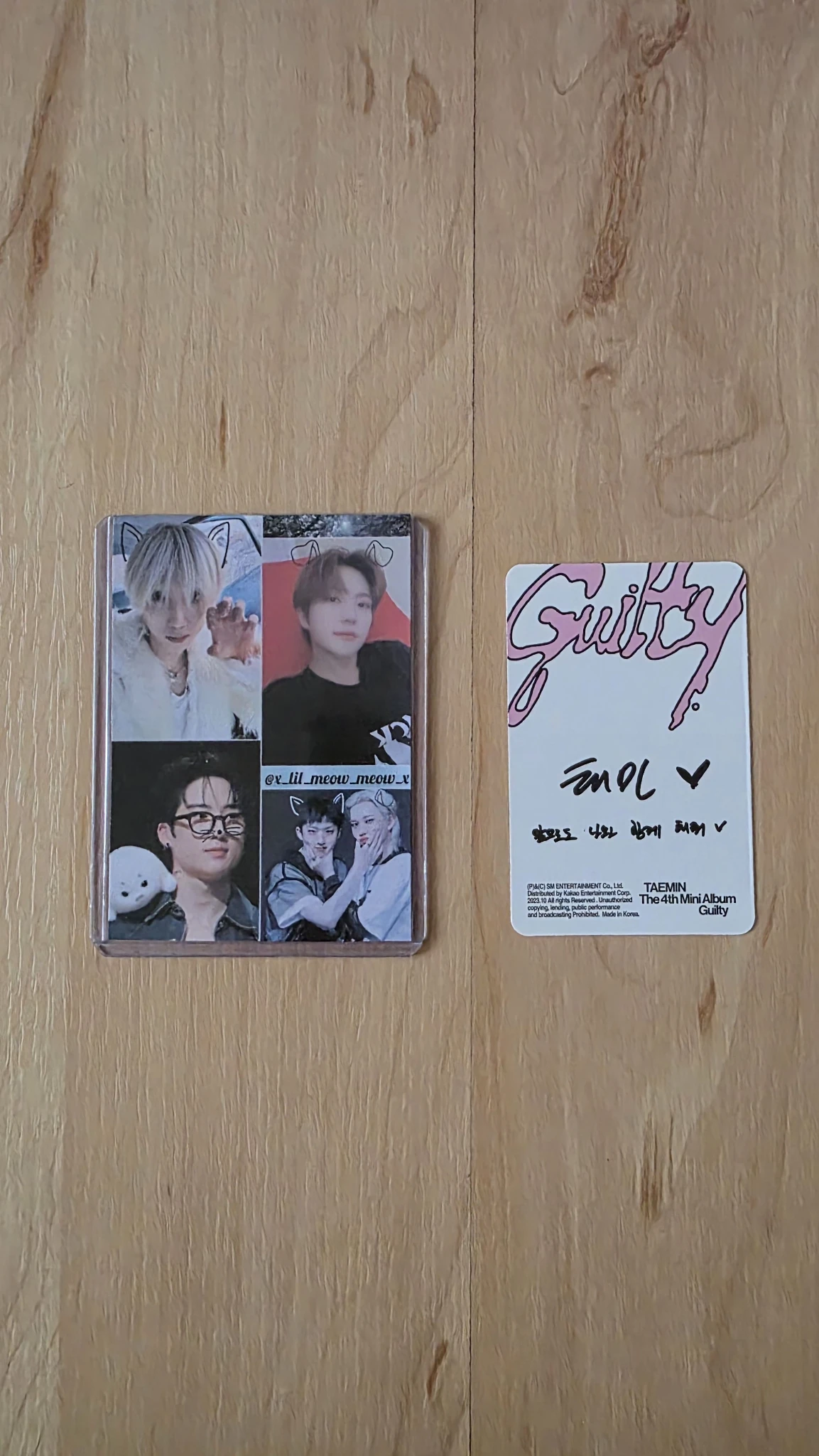 Taemin Taemin Taemin - Taemin - Guilty - The 4th Mini Album Album korean album album photocard rizz ver. listing photo 2