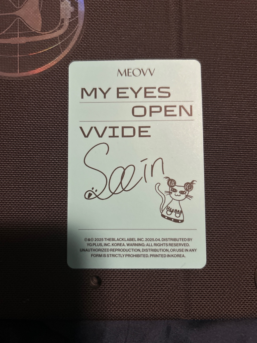 MEOVV Sooin MEOVV - Sooin - MY EYES OPEN VVIDE Album orb ver set A listing photo 2