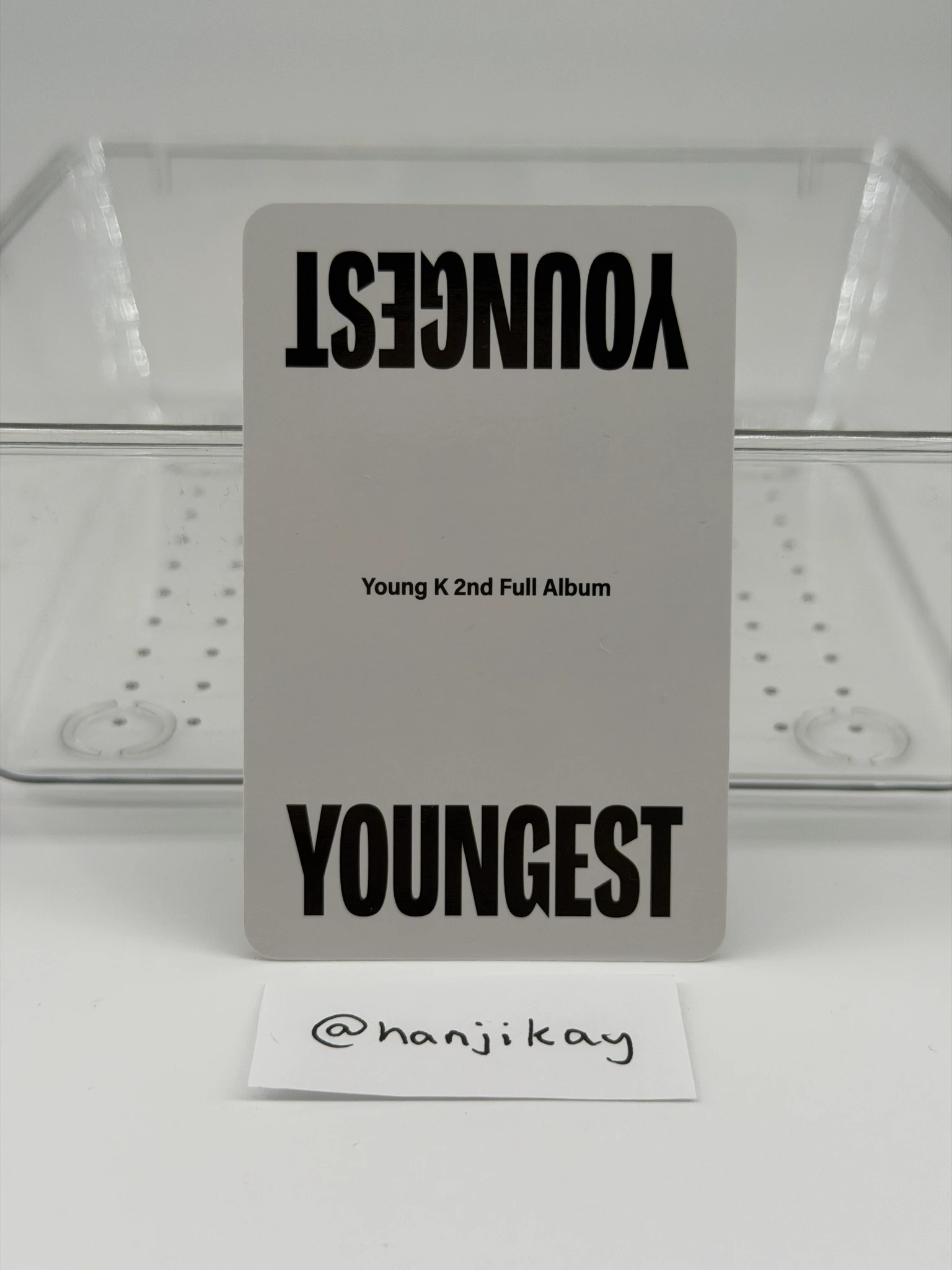 DAY6  Young K DAY6  - Young K - Youngest Album album photocard beyond version solo listing photo 2