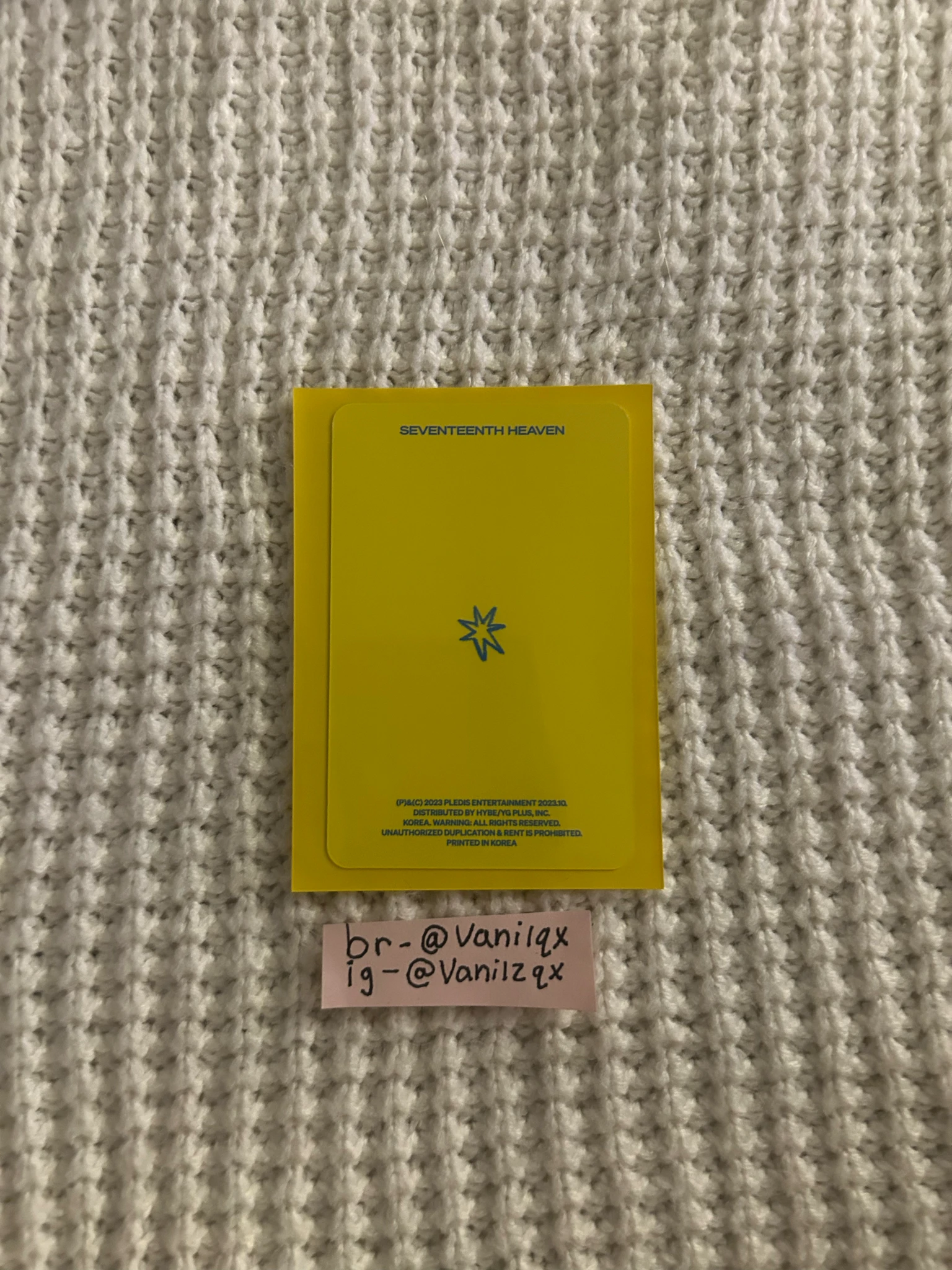 SEVENTEEN S.Coups SEVENTEEN - S.Coups - Seventeenth Heaven Album carat version photocard set listing photo 2
