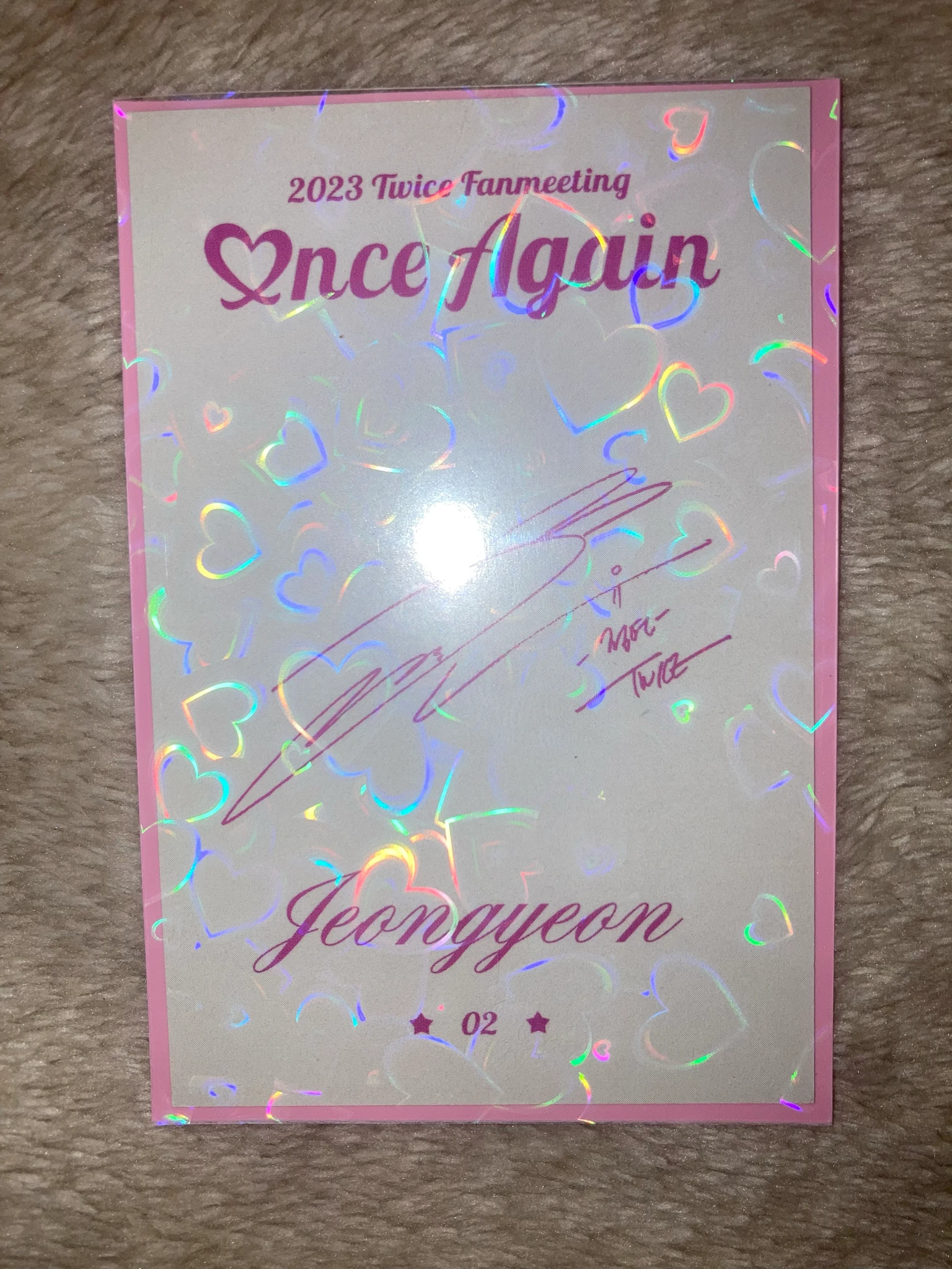 TWICE Jeongyeon TWICE-Jeongyeon-Event-once again fanmeeting listing photo 2