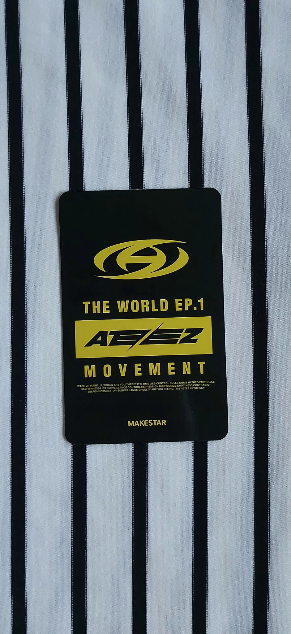 ATEEZ Jongho ATEEZ - Jongho - THE WORLD EP.1 : MOVEMENT Album makestar fansign round 2 listing photo 2