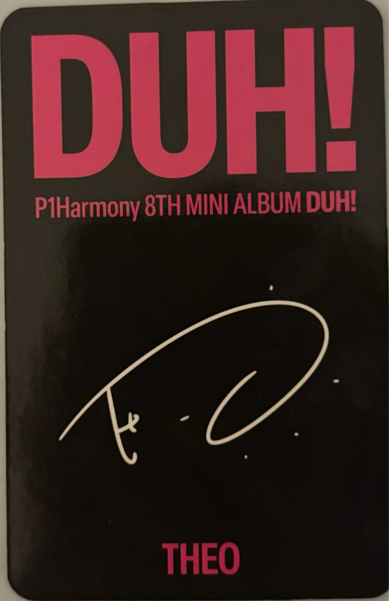 P1Harmony Theo P1Harmony - Theo - DUH! Album album photocard DUH! D. Ver. listing photo 2
