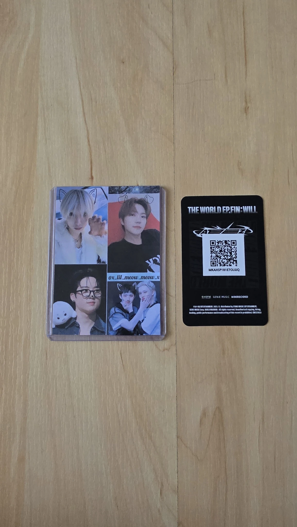 ATEEZ Yunho ATEEZ - Yunho - THE WORLD EP.FIN: WILL Album qr card platform version photocard listing photo 2