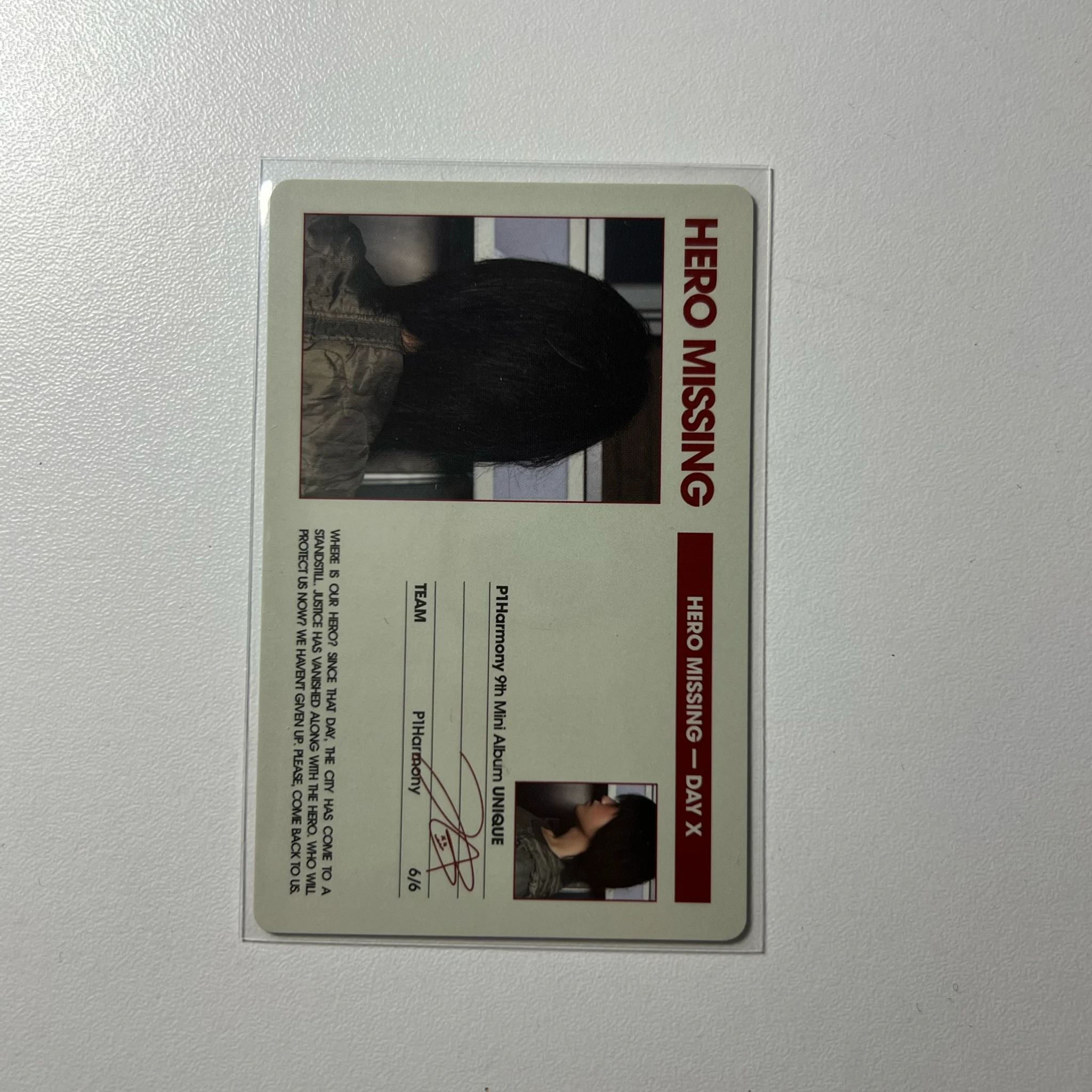 P1Harmony Jongseob P1Harmony - Jongseob - UNIQUE Album id card album photocard listing photo 2