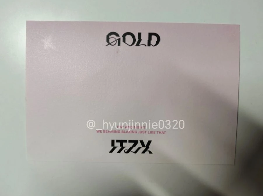ITZY ITZY - GOLD Album album inclusion postcard standard version listing photo 2