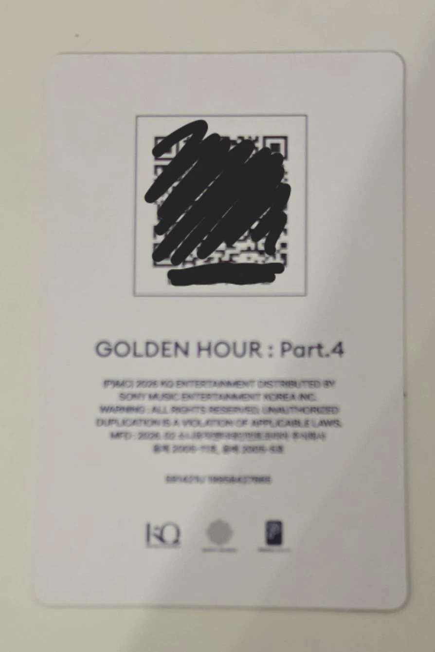 ATEEZ Jongho ATEEZ - Jongho - Golden Hour : Part.4 Album qr card album photocard poca album diary version listing photo 2