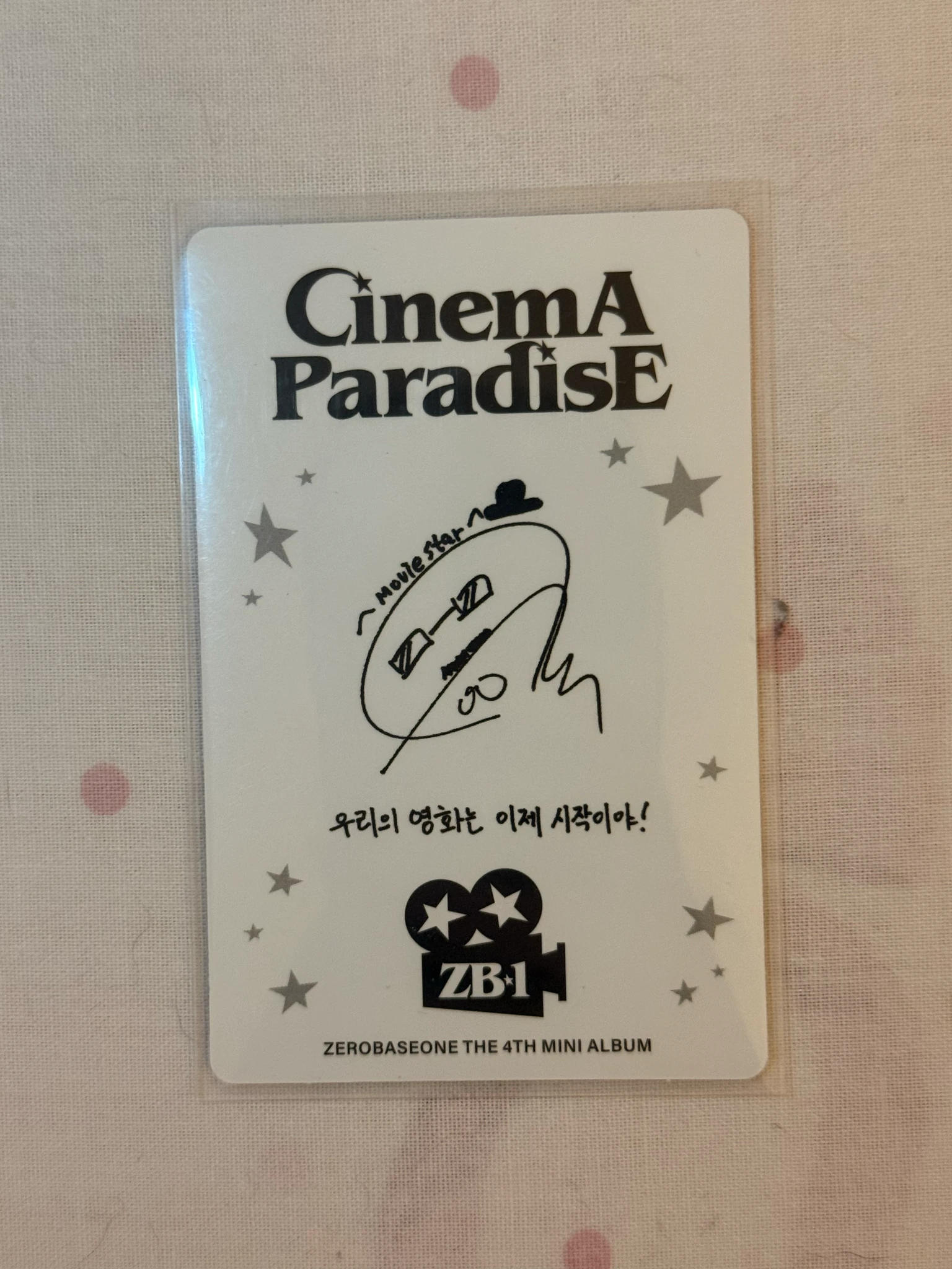 ZEROBASEONE Gunwook ZEROBASEONE - Gunwook - Cinema Paradise Album album photocard digipack version A version listing photo 2
