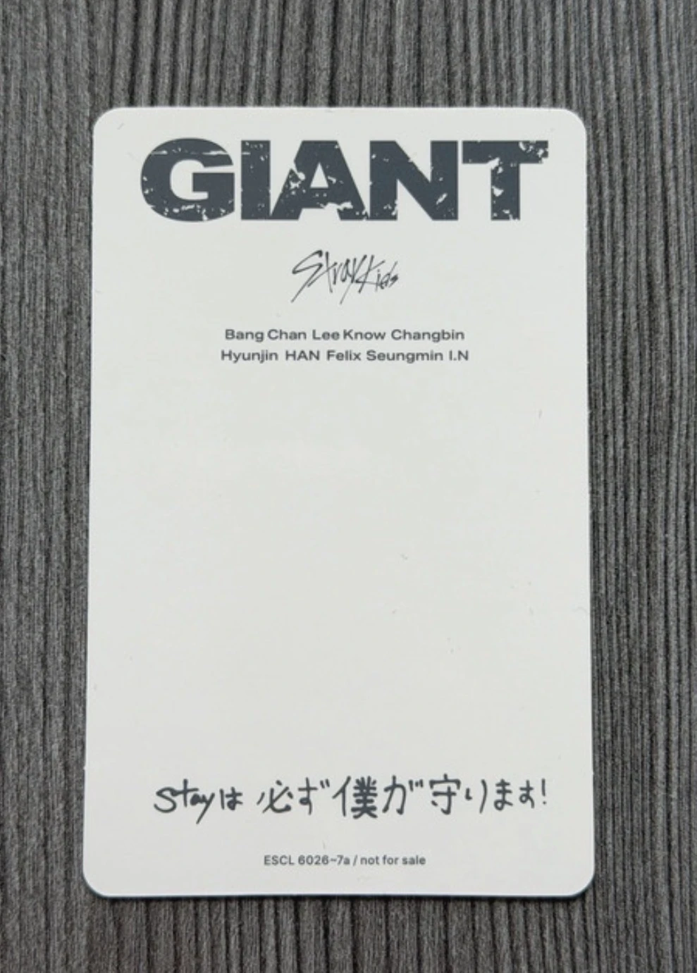 Stray Kids I.N Stray Kids - I.N - GIANT Album album photocard B version limited edition FPO listing photo 2