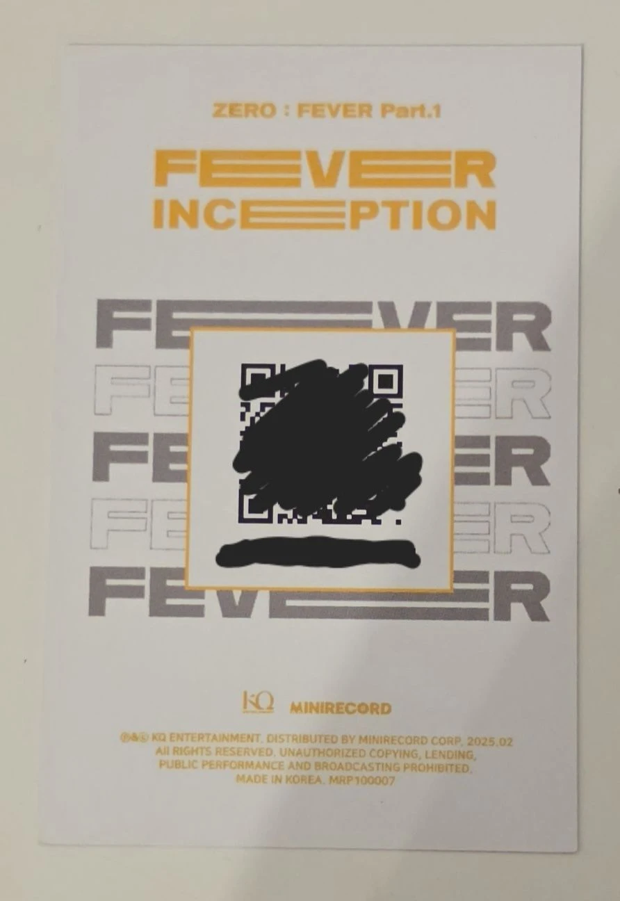 ATEEZ Wooyoung ATEEZ - Wooyoung - ZERO : FEVER Part.1 Album album photocard qr card Platform Inception ver. listing photo 2