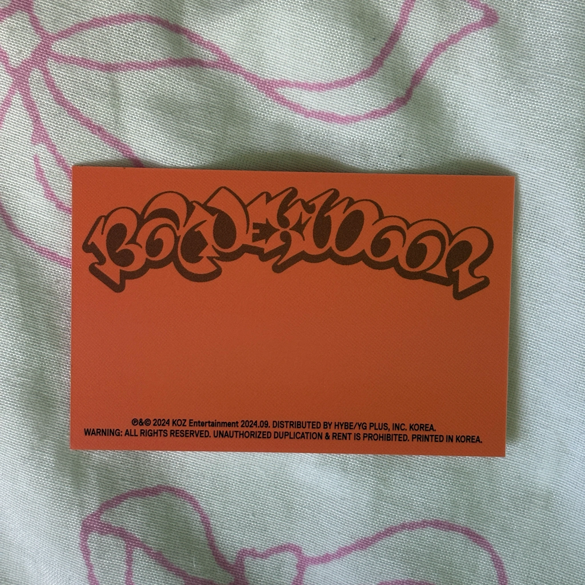 BOYNEXTDOOR Riwoo BOYNEXTDOOR - Riwoo - 19.99 Album id card listing photo 2