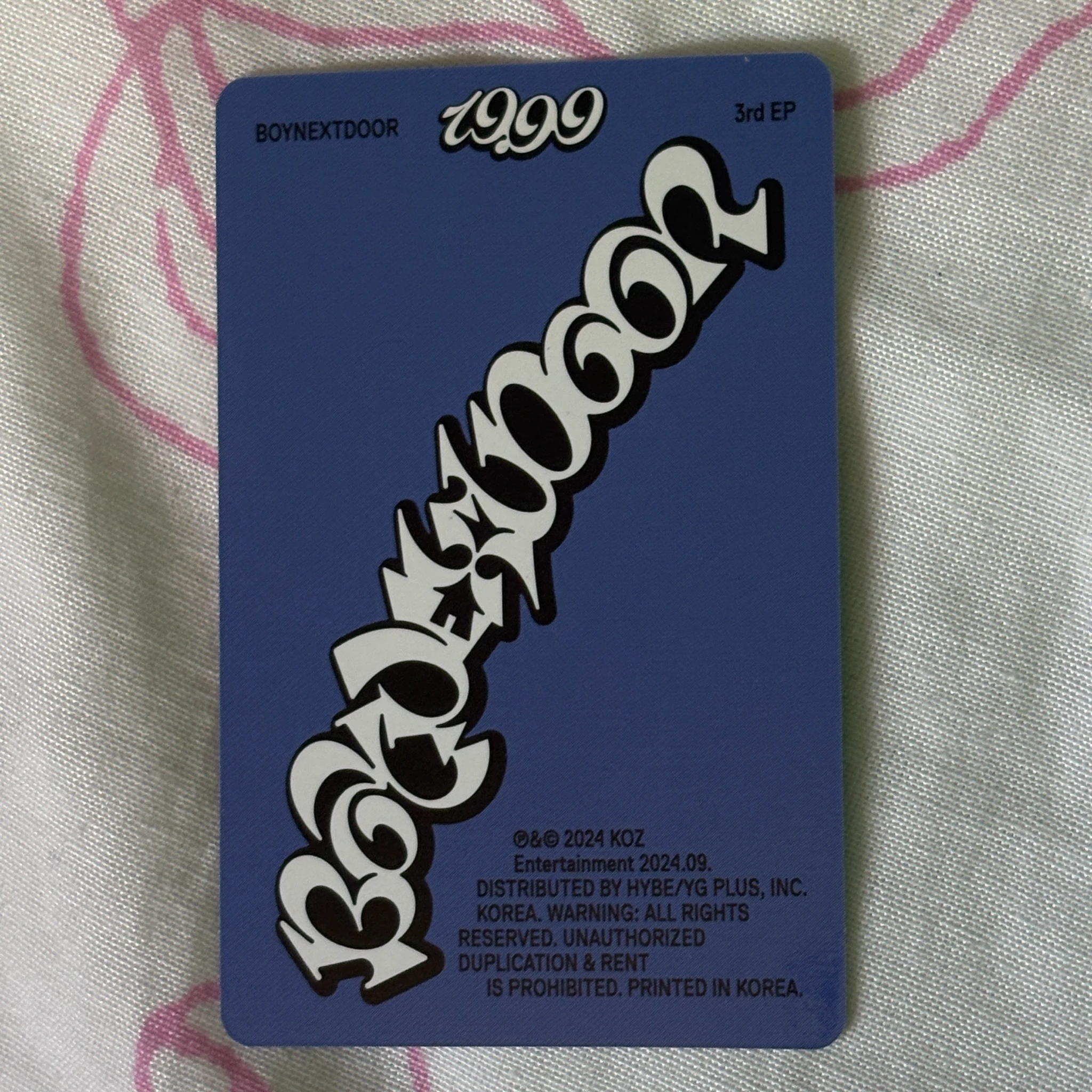 BOYNEXTDOOR Sungho BOYNEXTDOOR - Sungho - 19.99 Album album photocard dangerous version A version listing photo 2