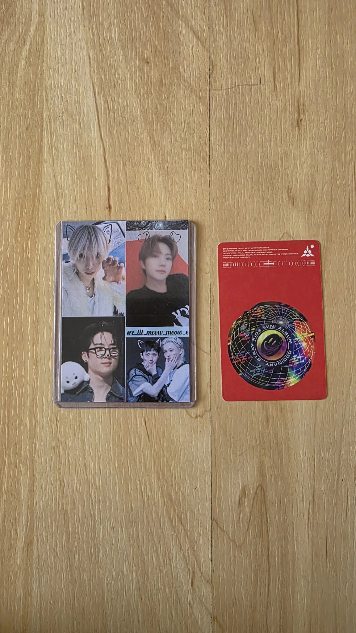 Stray Kids Stray Kids - Lee Know & Seungmin - Oddinary Album trading card pre-order benefit album photocard listing photo 2