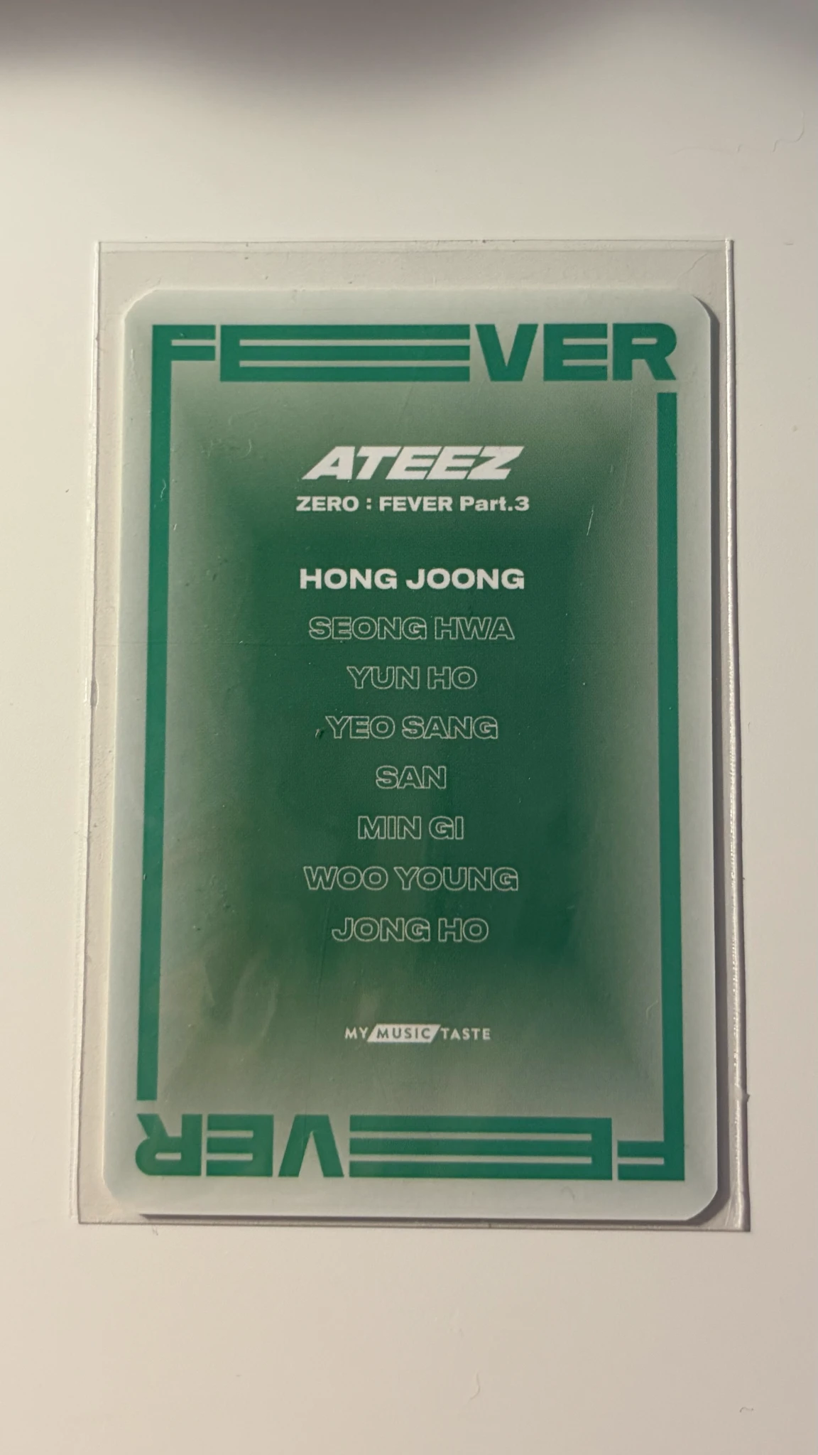 ATEEZ Hongjoong ATEEZ - Hongjoong - ZERO : FEVER Part.3 Album pre-order benefit (pob) mymusictaste (mmt) listing photo 2