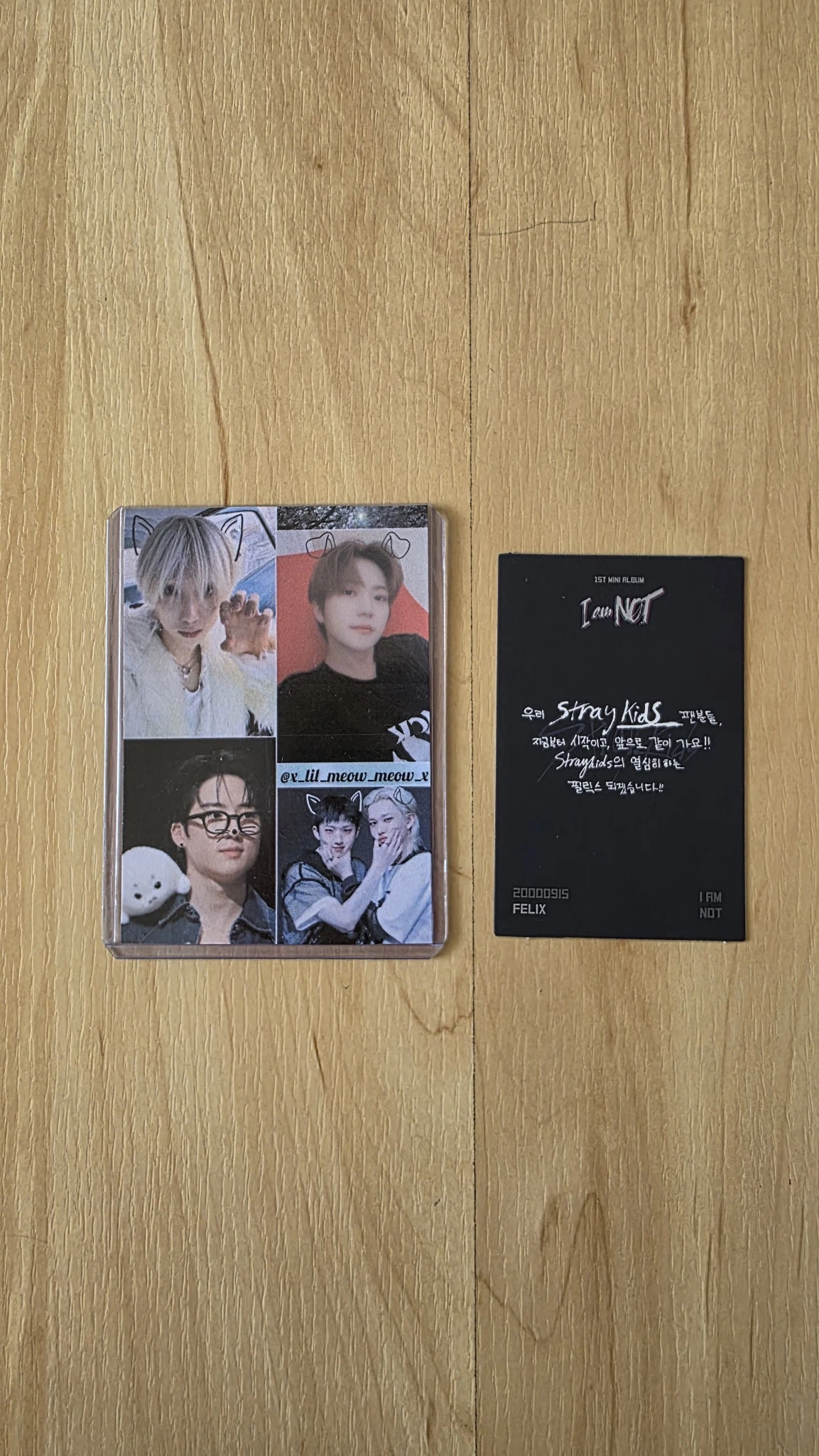 Stray Kids Felix Stray Kids - Felix - I am NOT Album album photocard baby ver. listing photo 2