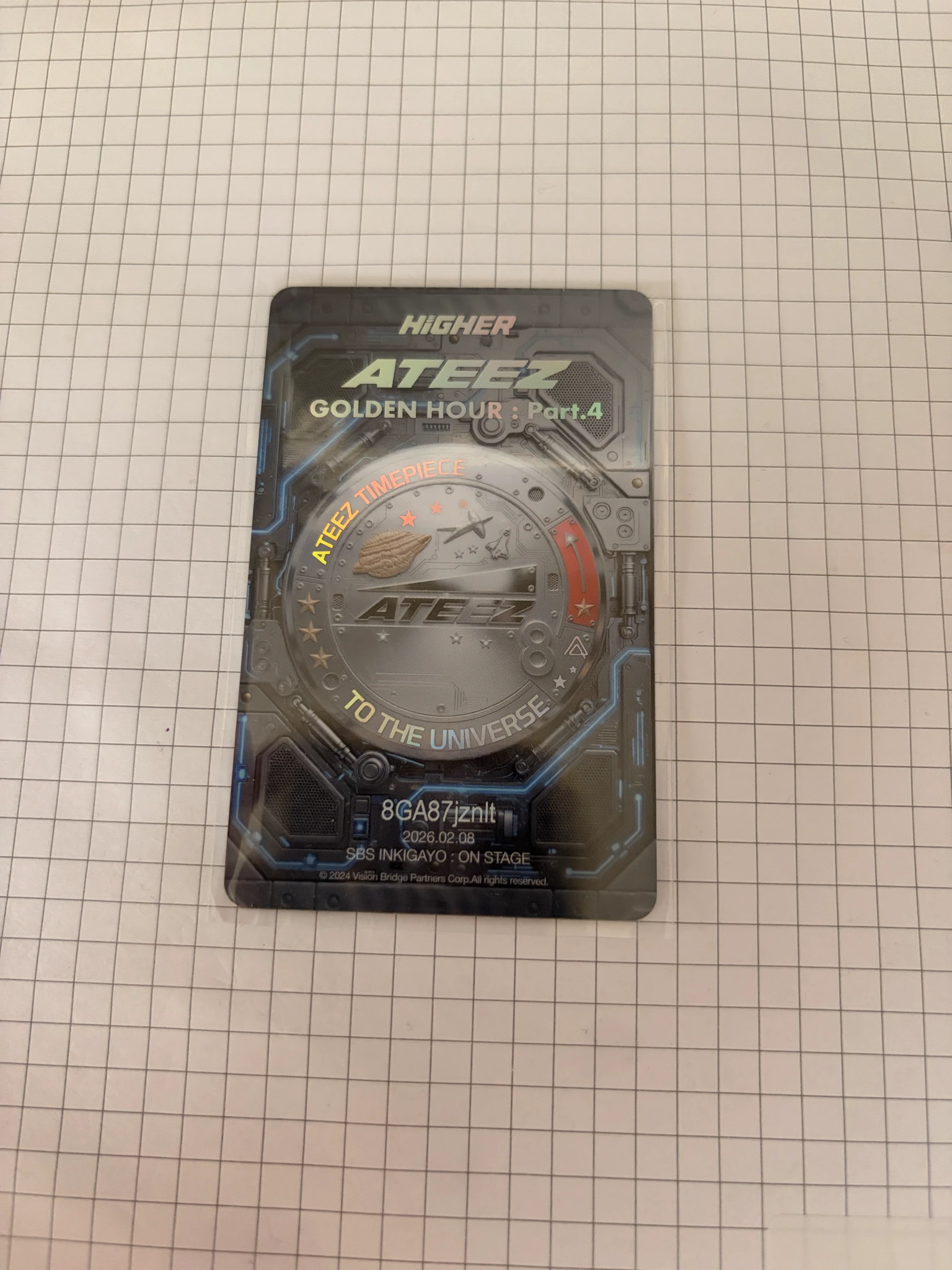 ATEEZ Wooyoung ATEEZ - Wooyoung - Higher Timepiece × ATEEZ Other round 17 pvc card B version listing photo 2