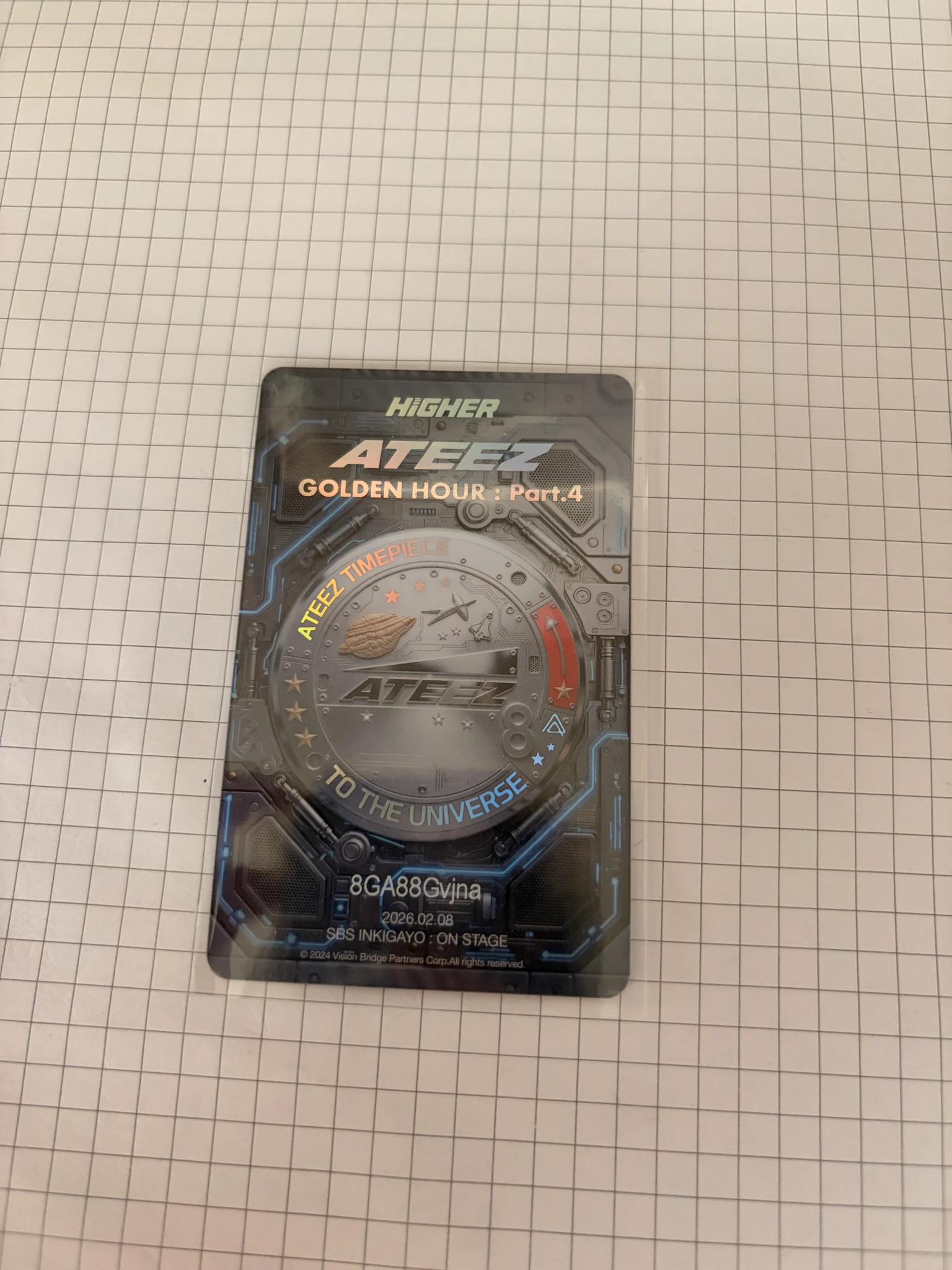 ATEEZ Jongho ATEEZ - Jongho - Higher Timepiece × ATEEZ Other round 17 pvc card B version listing photo 2