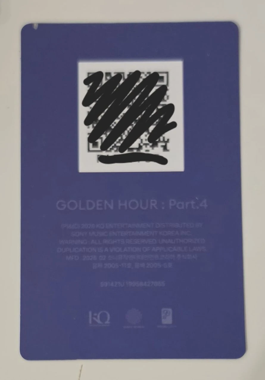 ATEEZ Hongjoong ATEEZ - Hongjoong - Golden Hour : Part.4 Album A version qr card poca album album photocard listing photo 2