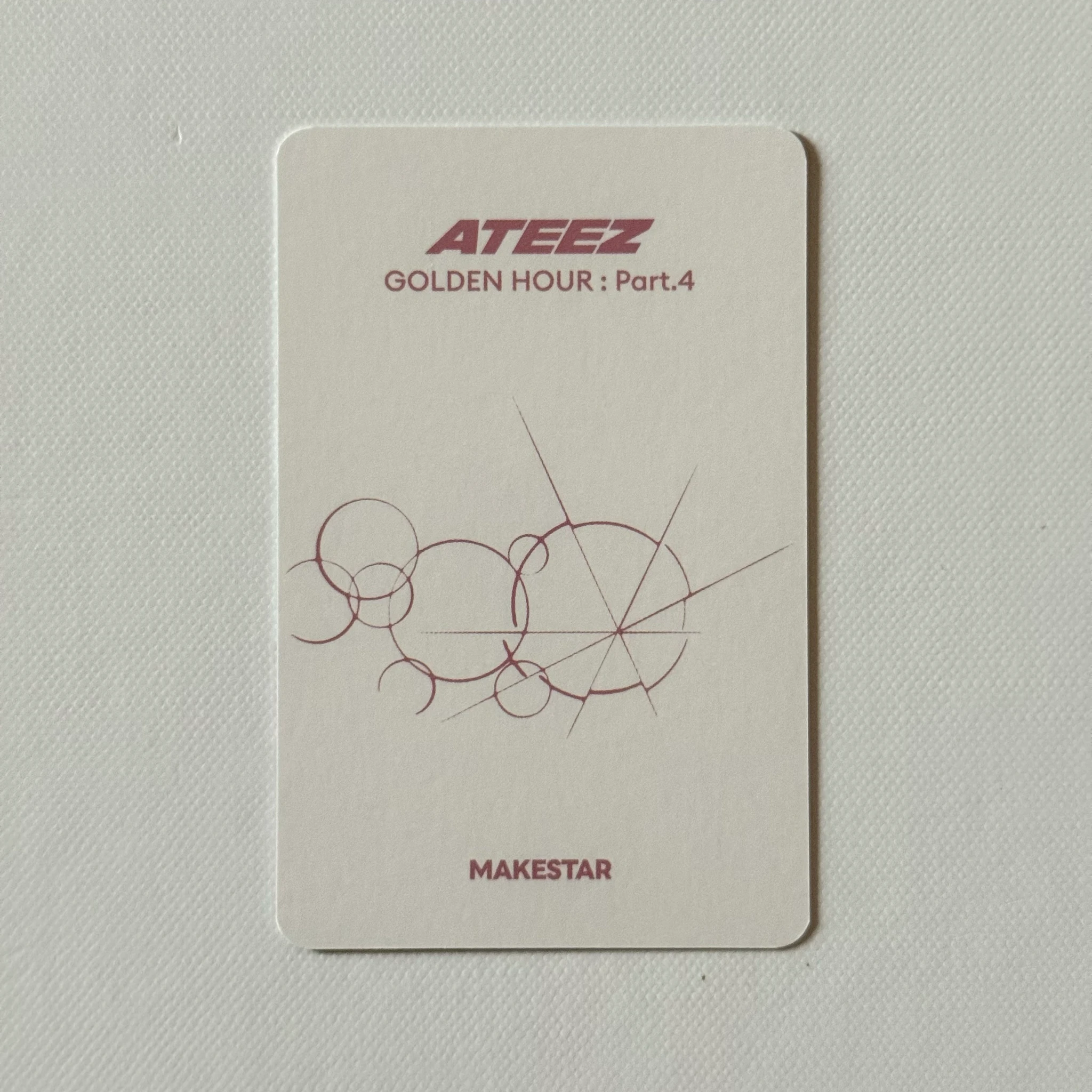 ATEEZ Hongjoong ATEEZ - Hongjoong - Golden Hour : Part.4 Album makestar pob (pre-order benefit) fansign round 5 listing photo 2