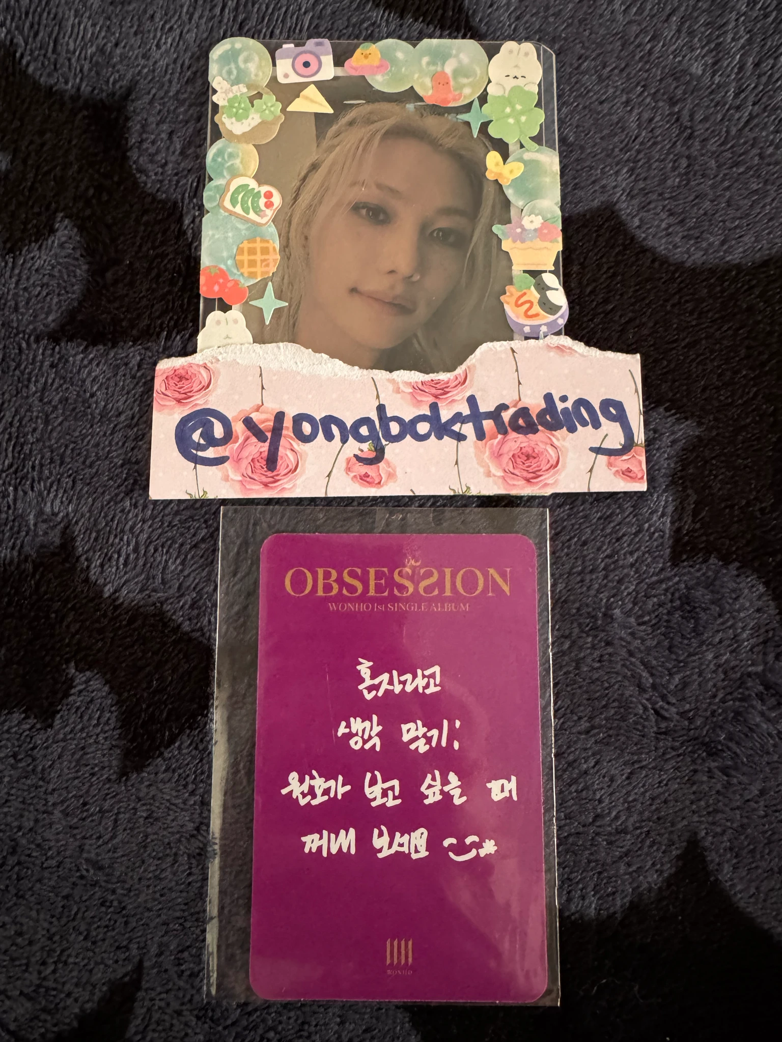 Wonho Wonho Wonho - Wonho - Obsession Album version 1 album photocard message card listing photo 2