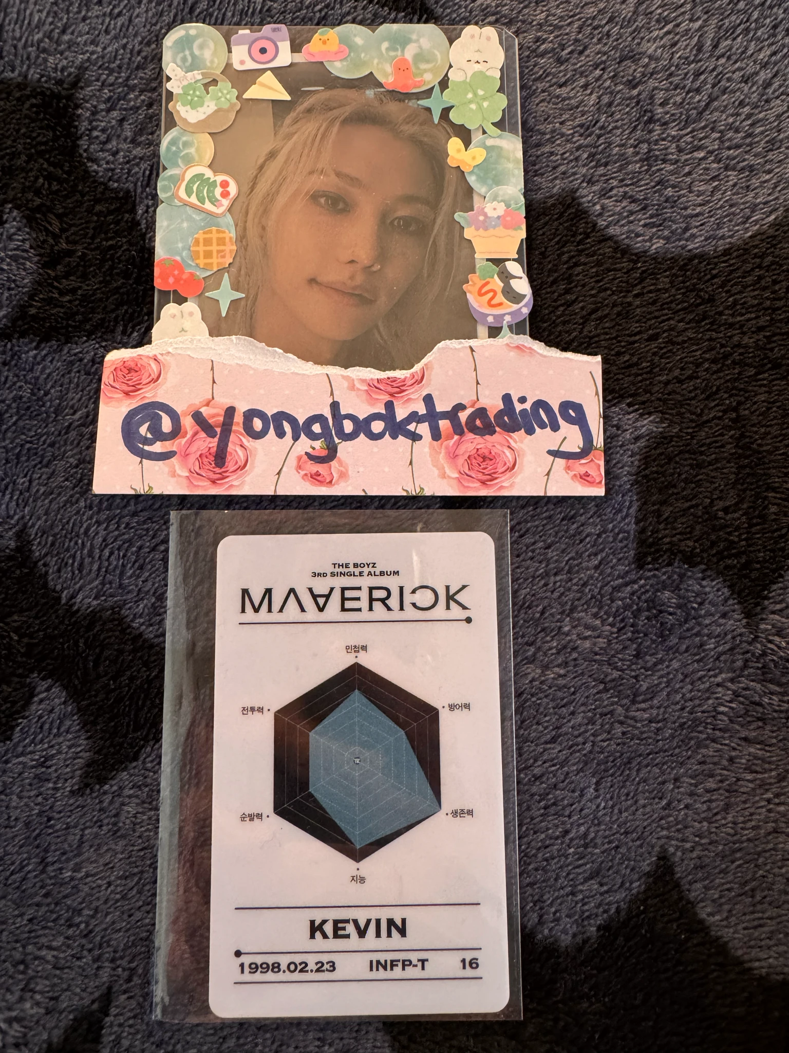 THE BOYZ Kevin THE BOYZ - Kevin - Maverick Album album photocard id card listing photo 2