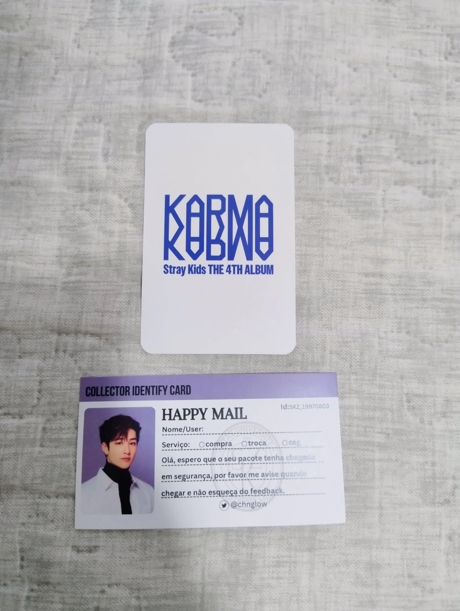 Stray Kids Changbin Stray Kids - Changbin - KARMA Album pre-order benefit (pob) blue dream media listing photo 2